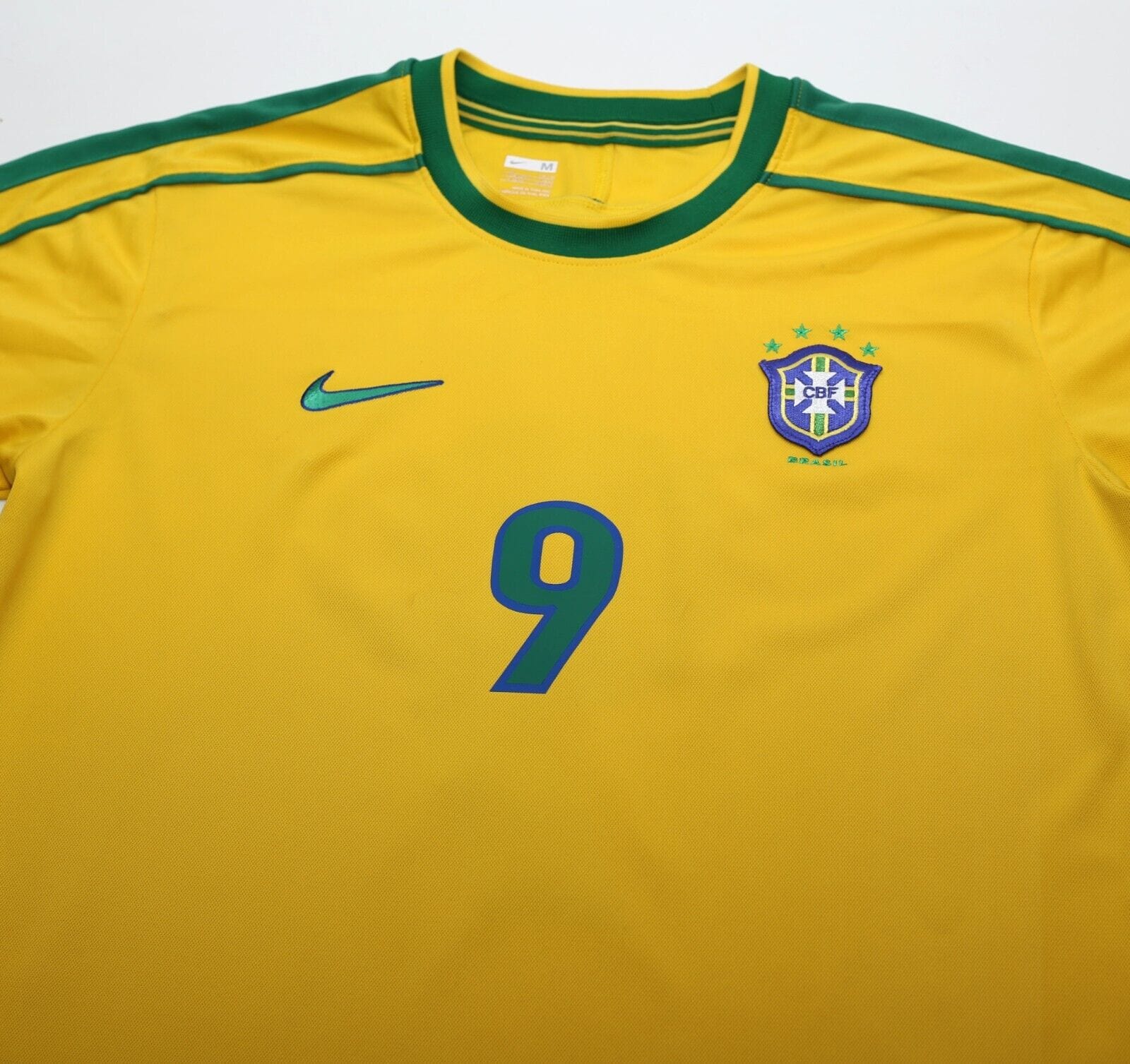 1998/00 RONALDO #9 Brazil Vintage Nike WC 98 Home Football Shirt (M)