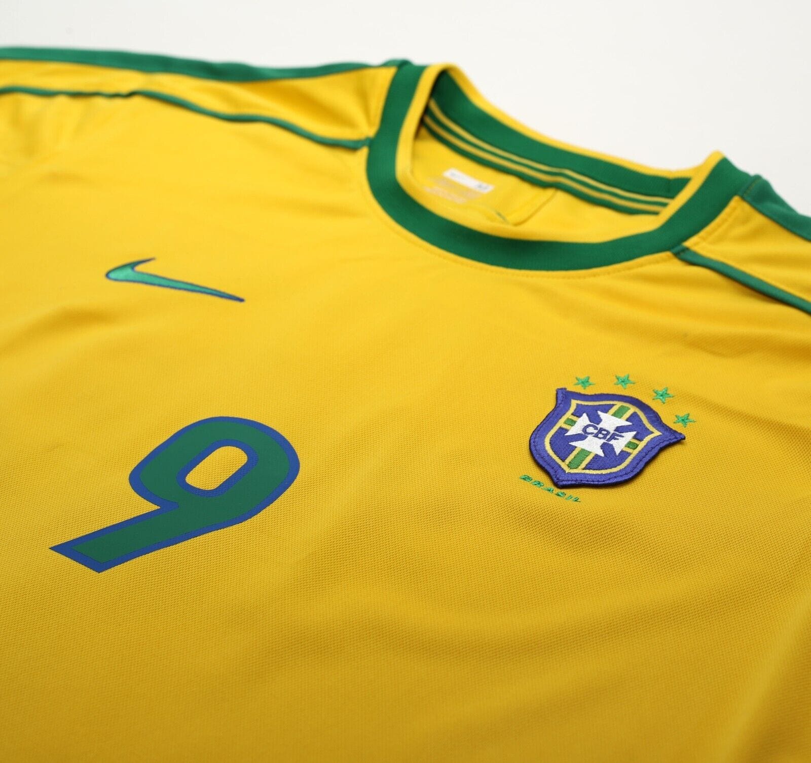 1998/00 RONALDO #9 Brazil Vintage Nike WC 98 Home Football Shirt (M)