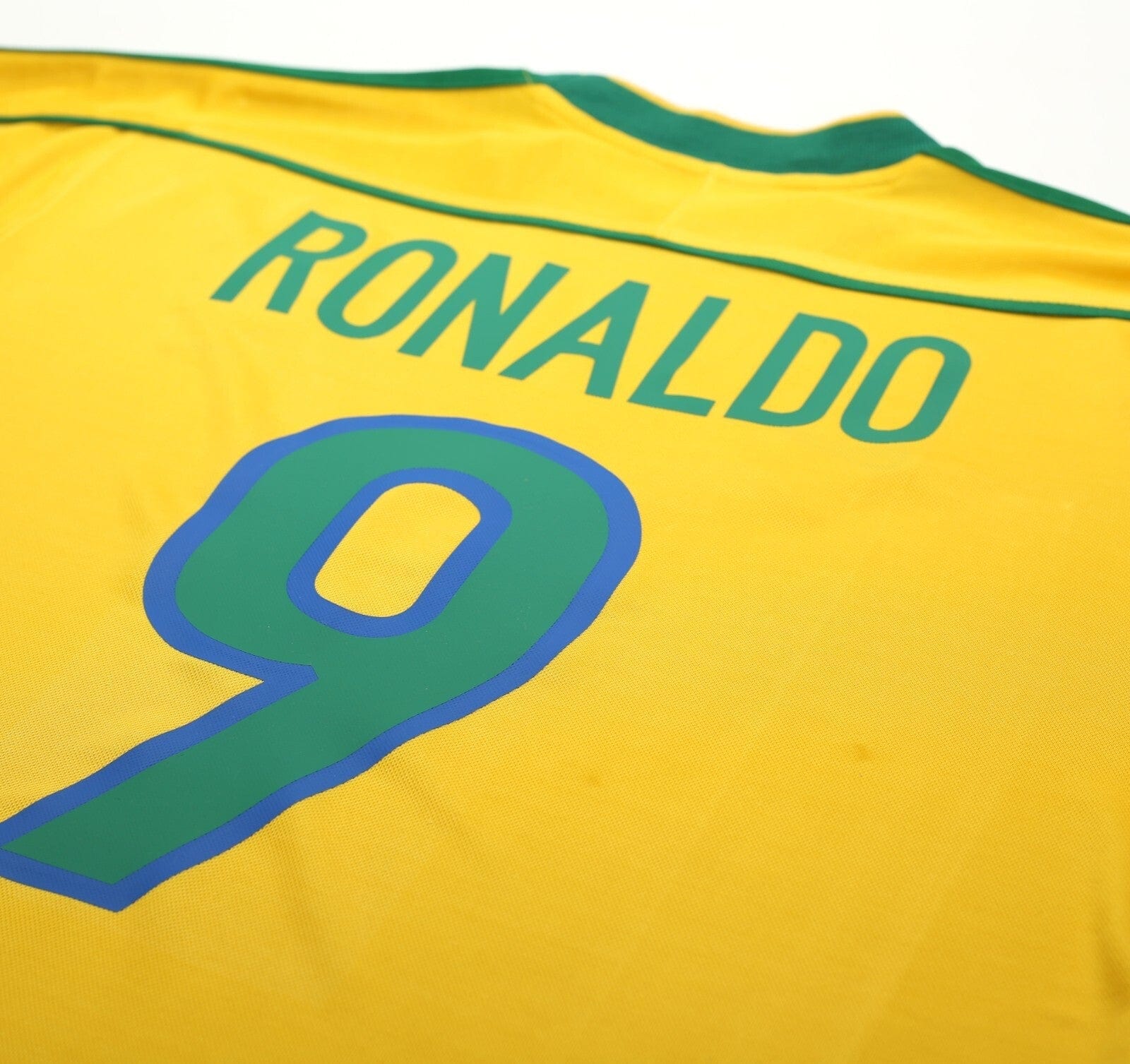 1998/00 RONALDO #9 Brazil Vintage Nike WC 98 Home Football Shirt (M)