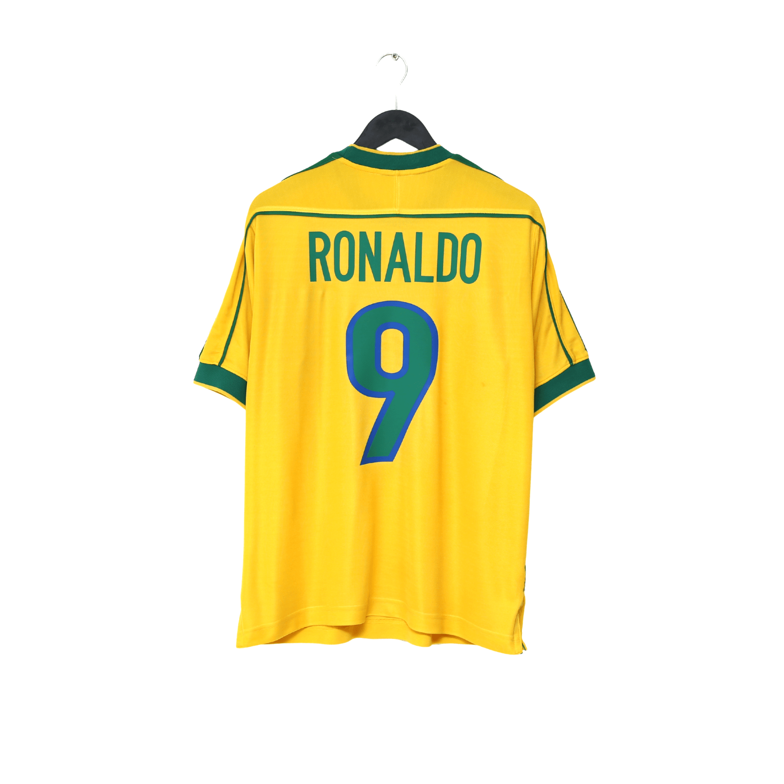 1998/00 RONALDO #9 Brazil Vintage Nike WC 98 Home Football Shirt (M)