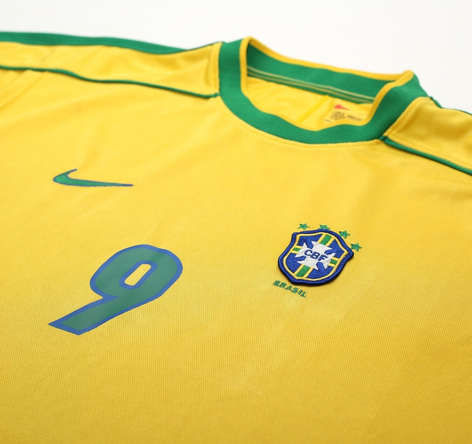 1998/00 RONALDO #9 Brazil Vintage Nike WC 98 Home Football Shirt (XL)