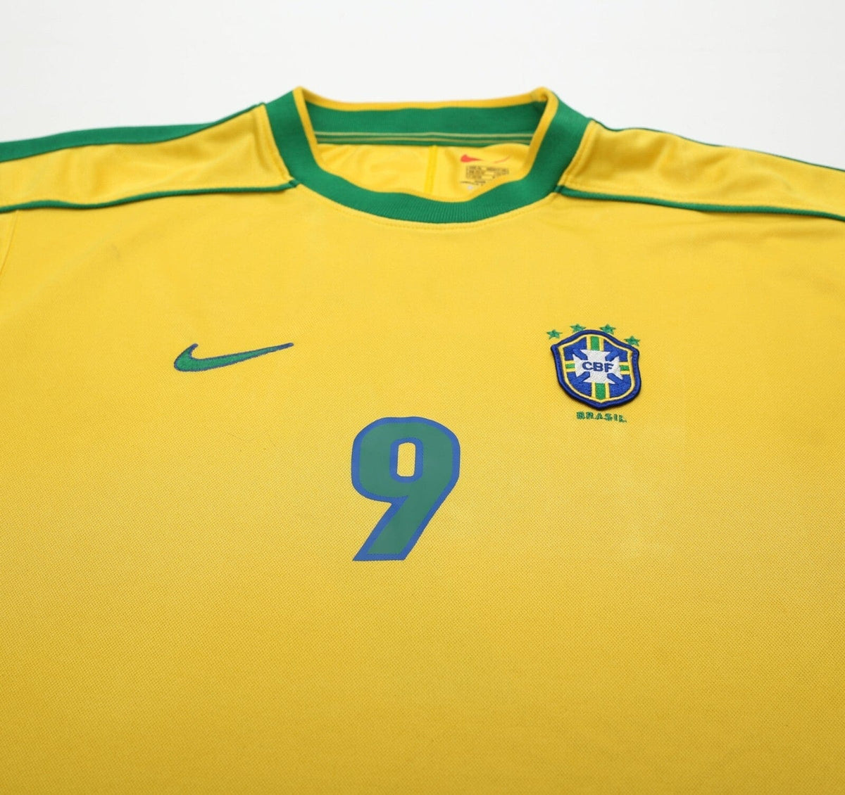 1998/00 RONALDO #9 Brazil Vintage Nike WC 98 Home Football Shirt (XL)