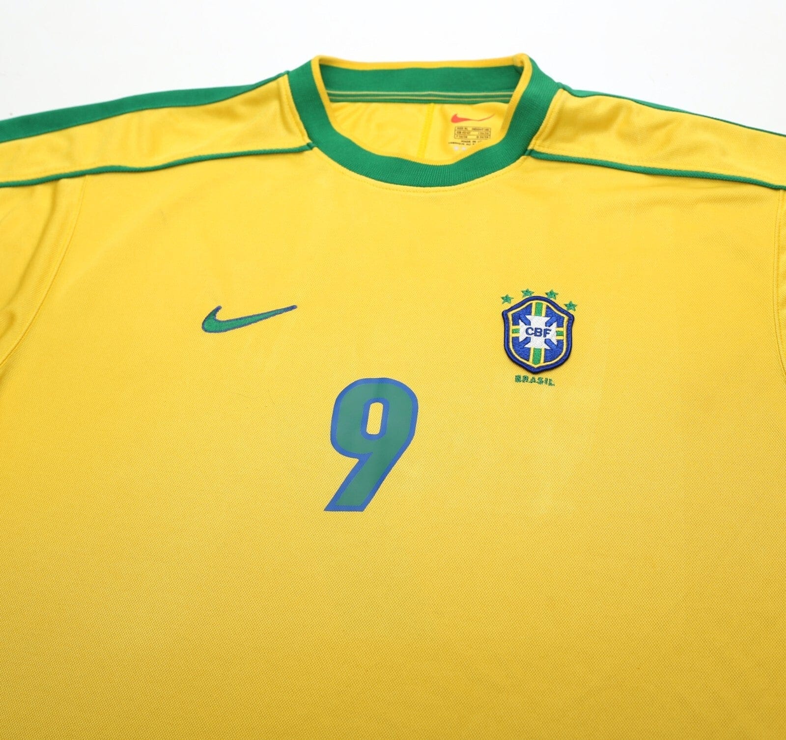 1998/00 RONALDO #9 Brazil Vintage Nike WC 98 Home Football Shirt (XL)