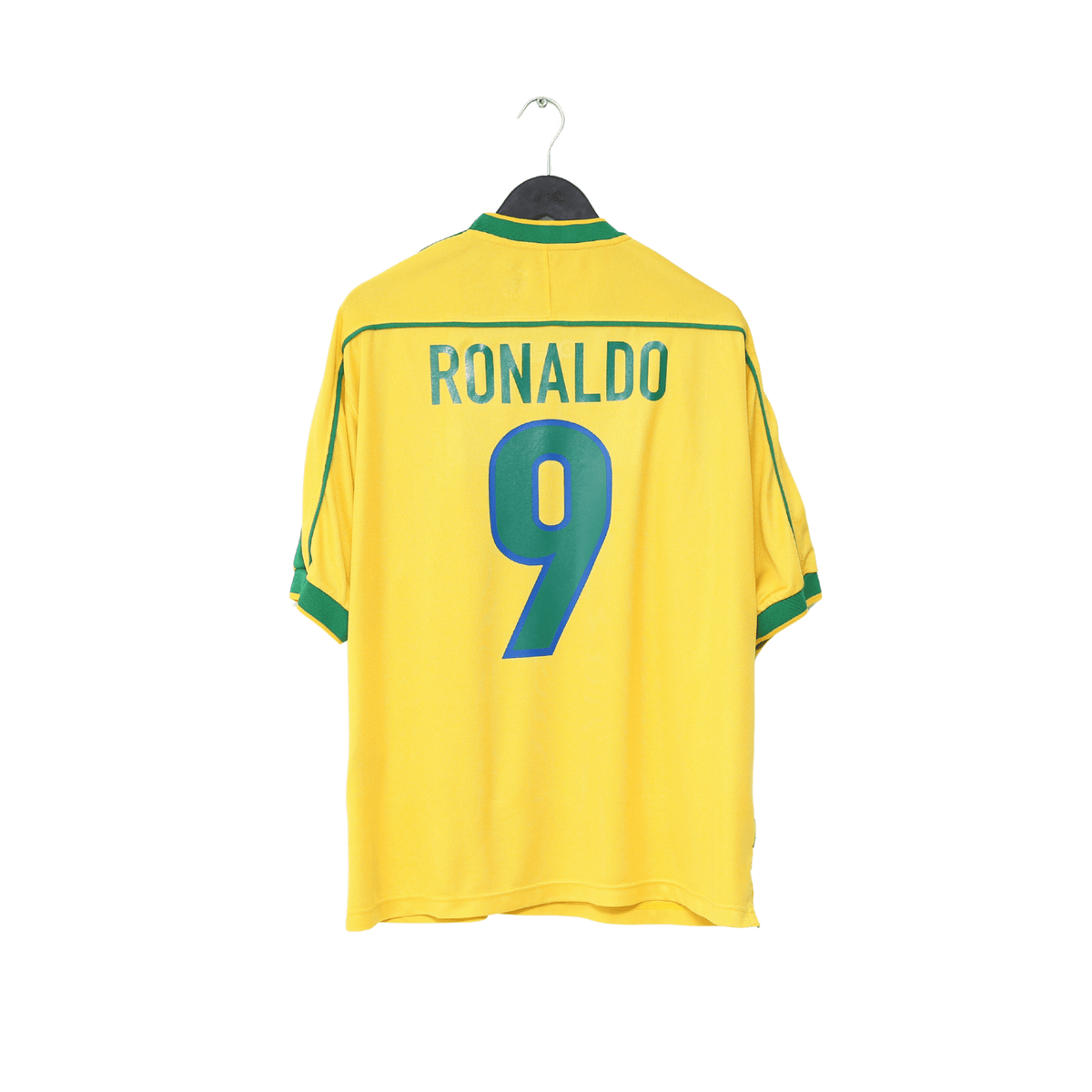 1998/00 RONALDO #9 Brazil Vintage Nike WC 98 Home Football Shirt (XL)