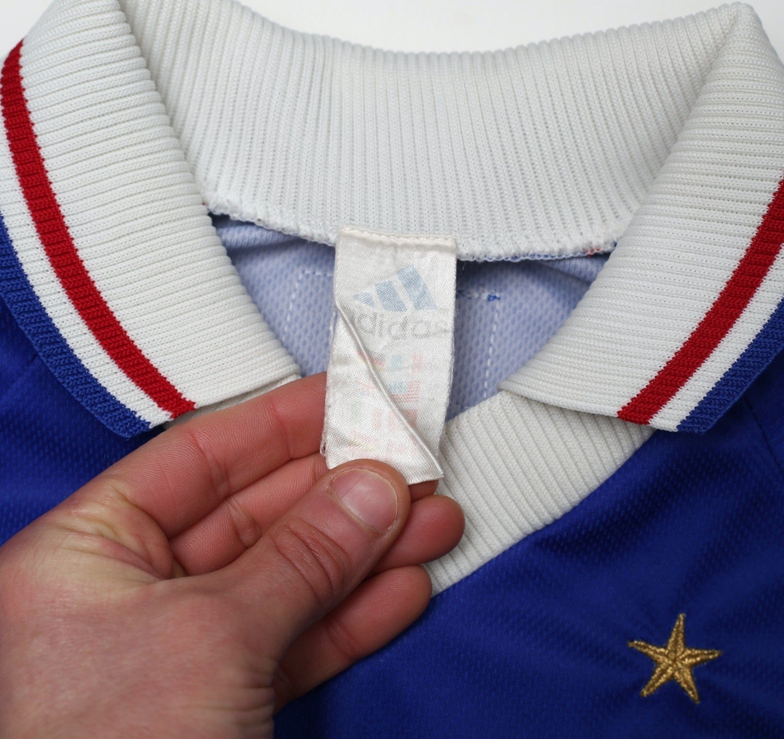 1998/00 ZIDANE #10 France Vintage adidas Home Football Shirt (M) World Cup 98