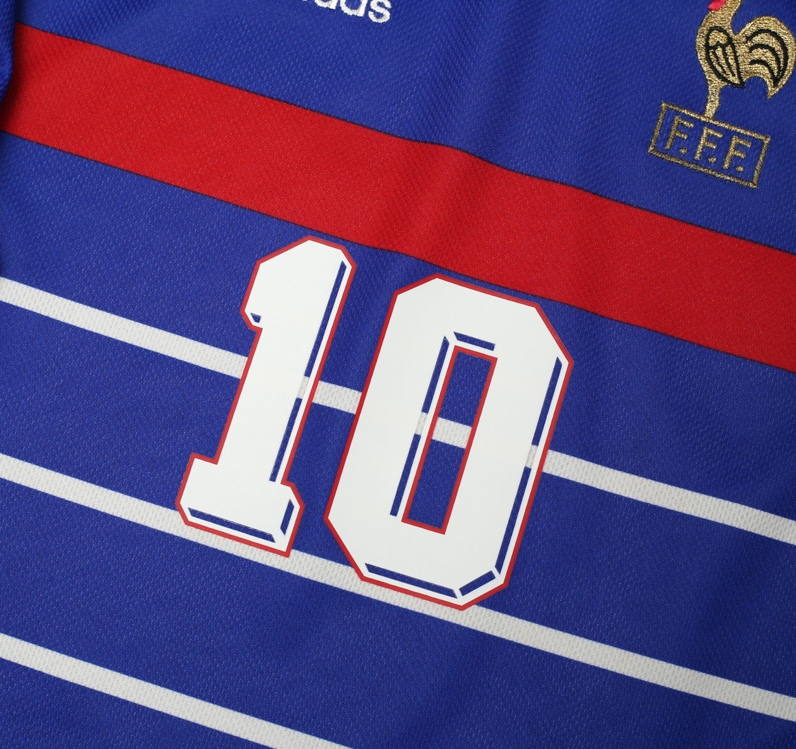 1998/00 ZIDANE #10 France Vintage adidas Home Football Shirt (M) World Cup 98