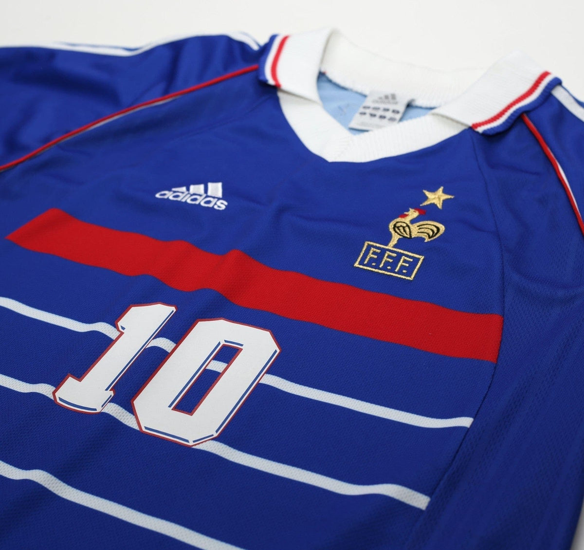 1998/00 ZIDANE #10 France Vintage adidas Home Football Shirt (S/M) World Cup 98