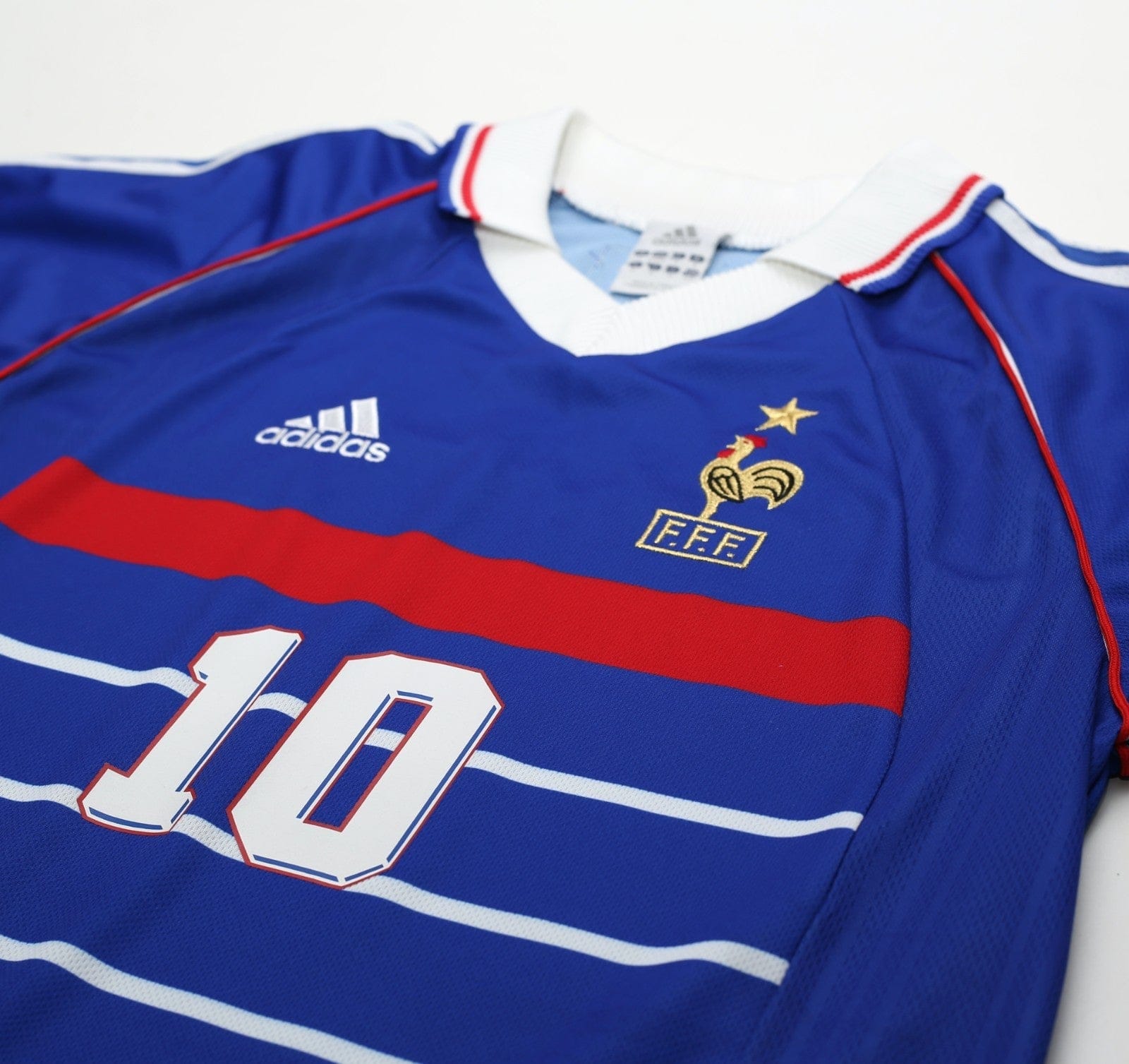 1998/00 ZIDANE #10 France Vintage adidas Home Football Shirt (S/M) World Cup 98