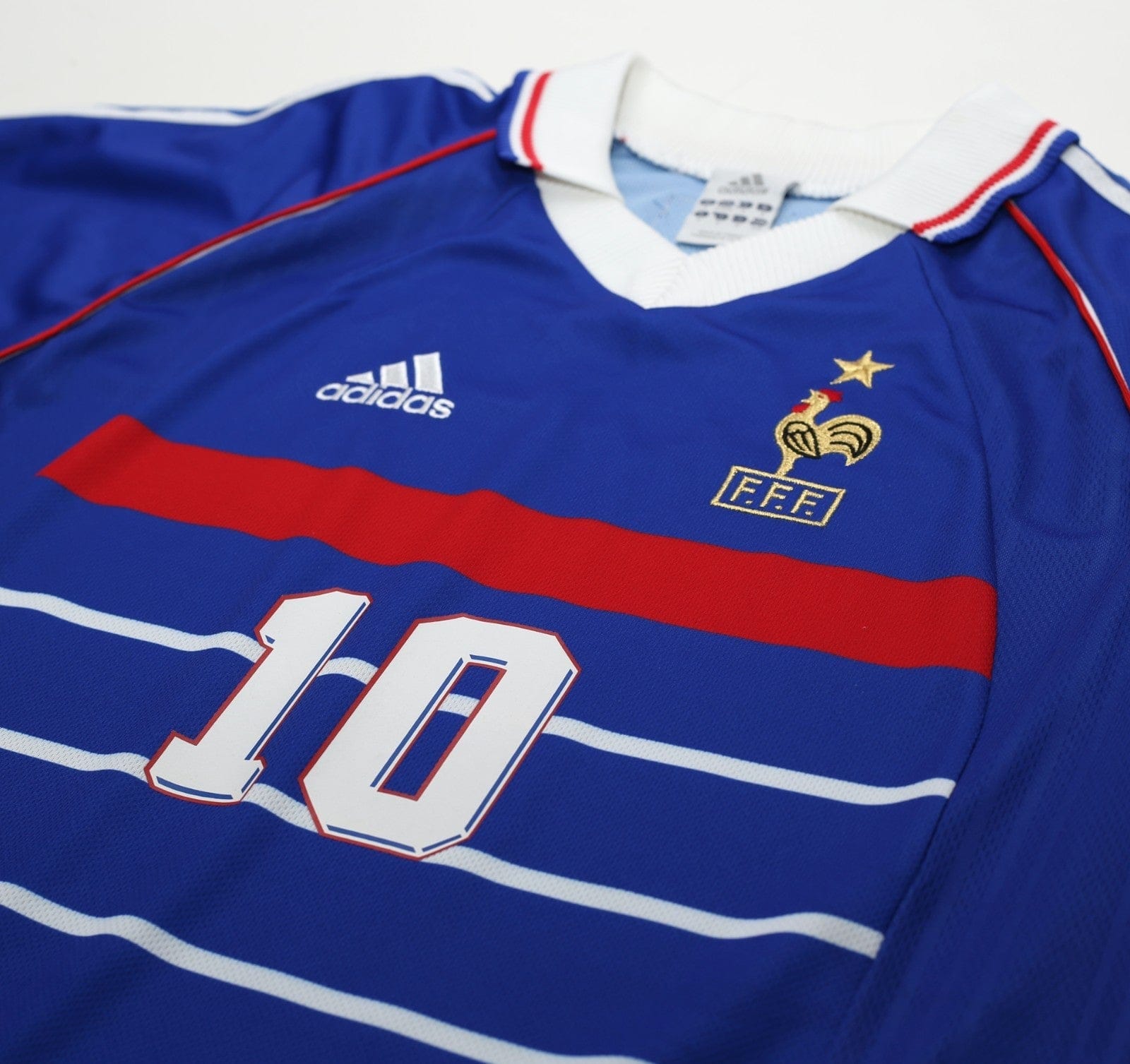 1998/00 ZIDANE #10 France Vintage adidas Home Football Shirt (S/M) World Cup 98