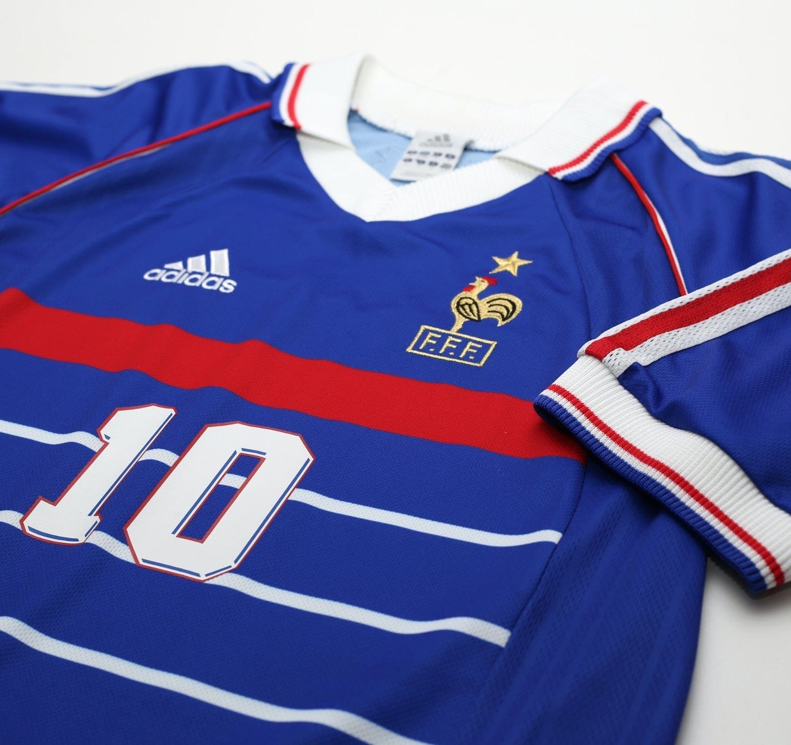 1998/00 ZIDANE #10 France Vintage adidas Home Football Shirt (S/M) World Cup 98