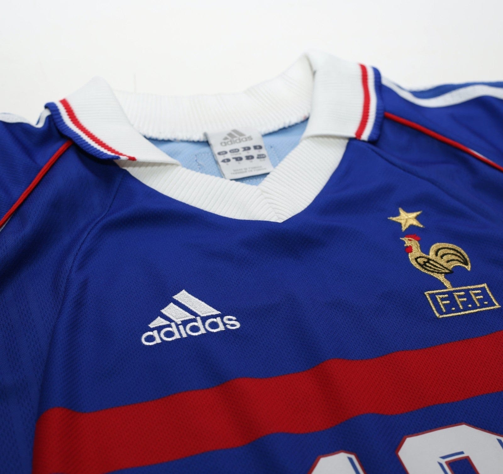 1998/00 ZIDANE #10 France Vintage adidas Home Football Shirt (S/M) World Cup 98