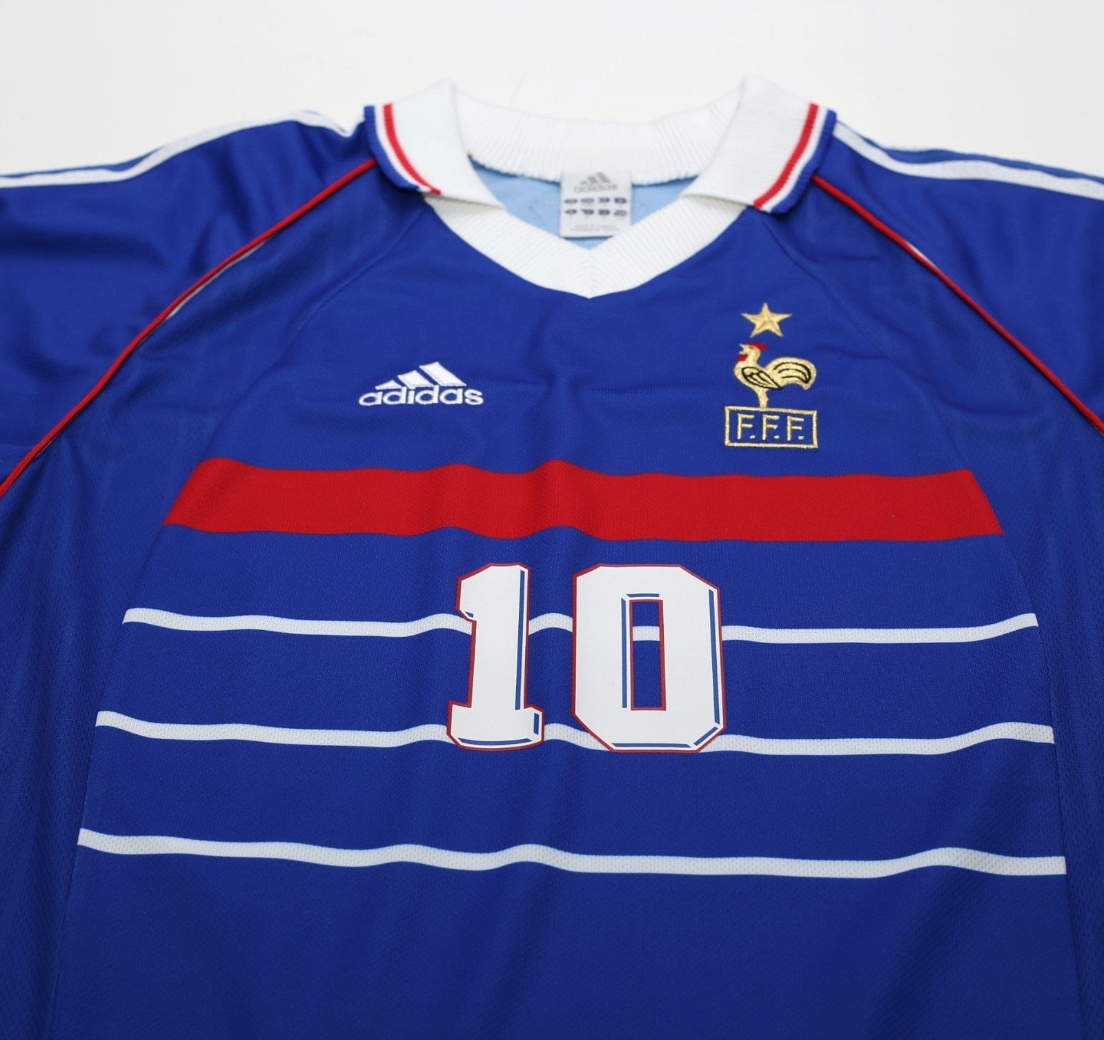 1998/00 ZIDANE #10 France Vintage adidas Home Football Shirt (S/M) World Cup 98
