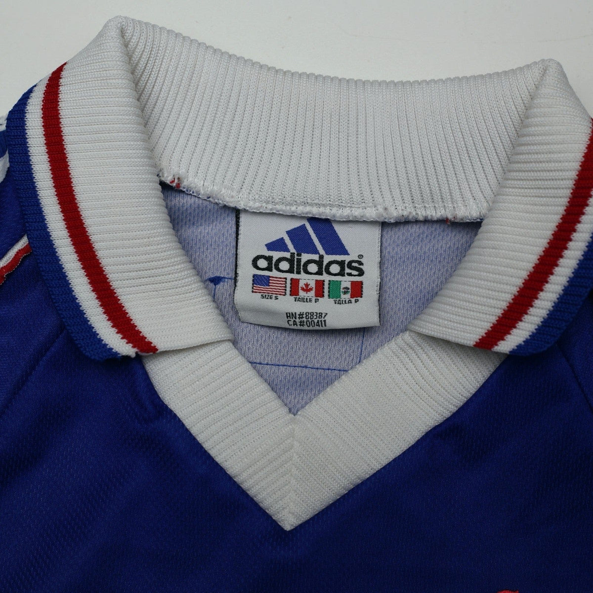 1998/00 Zidane #10 France Vintage adidas Home Football Shirt (S) World Cup 98