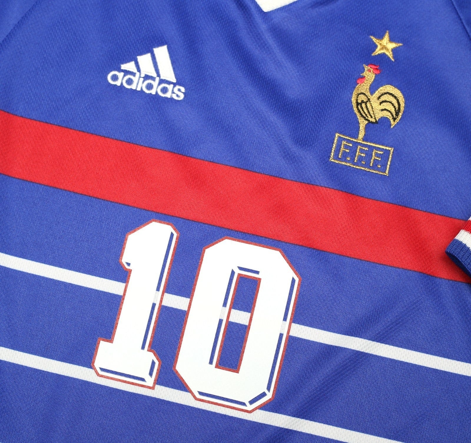 1998/00 ZIDANE #10 France Vintage adidas Home Football Shirt (XL) World Cup 98