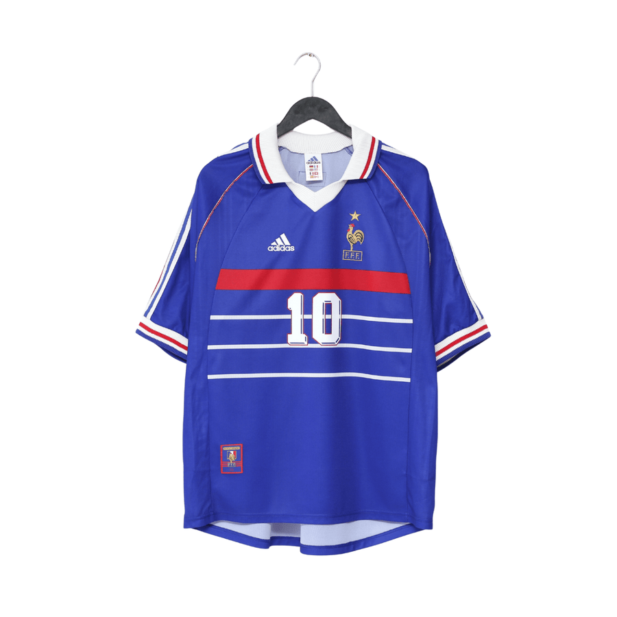 1998/00 ZIDANE #10 France Vintage adidas Home Football Shirt (XL) World Cup 98