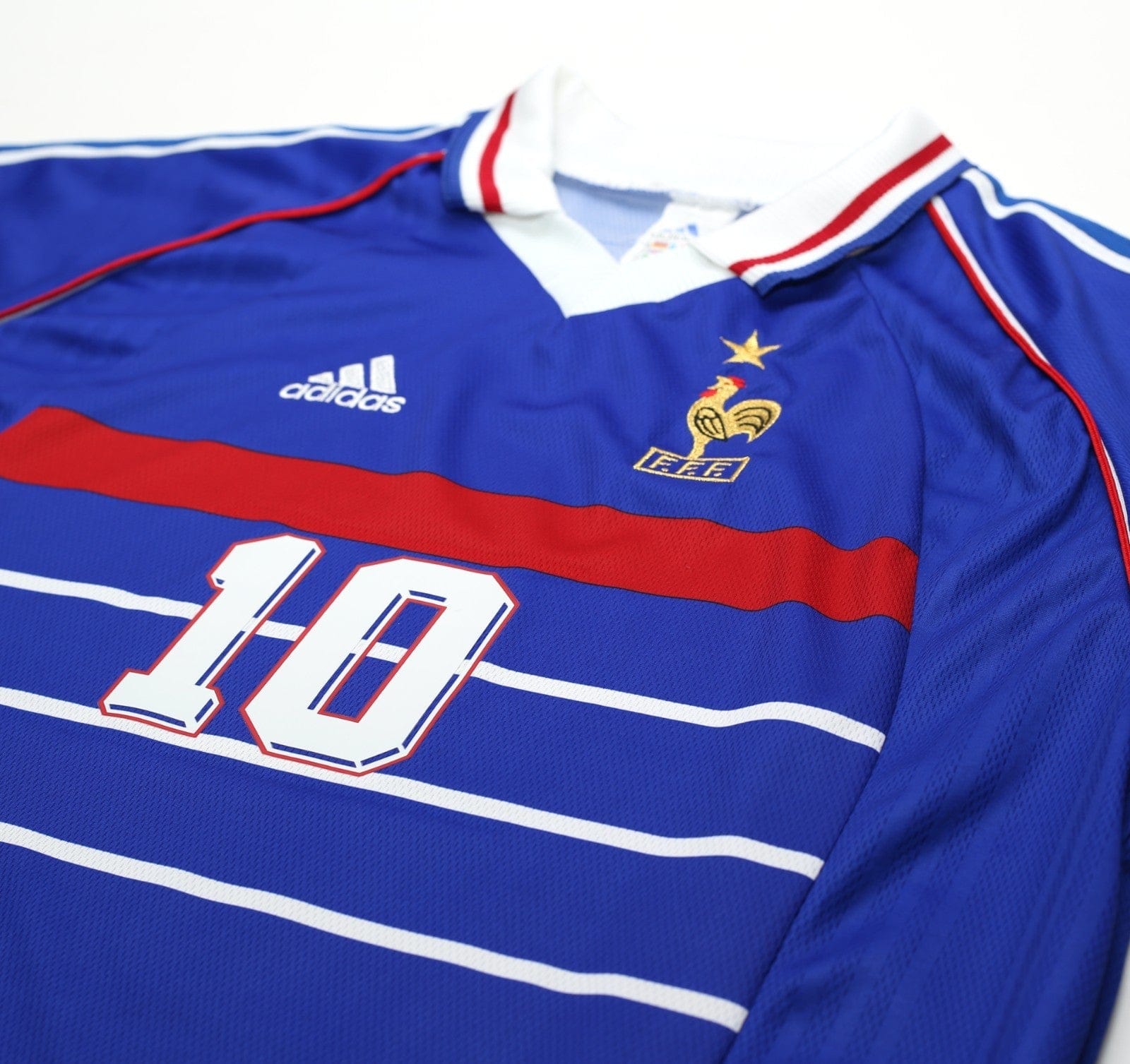 1998/00 ZIDANE #10 France Vintage adidas Home Football Shirt (XL) World Cup 98