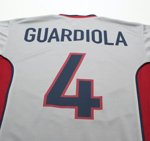 1998/01 GUARDIOLA #4 Barcelona Vintage Nike Away Football Shirt (M)