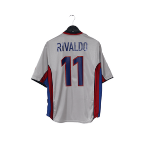 1998/01 Rivaldo #11 Barcelona Vintage Nike Centenary Away Football Shirt (L)