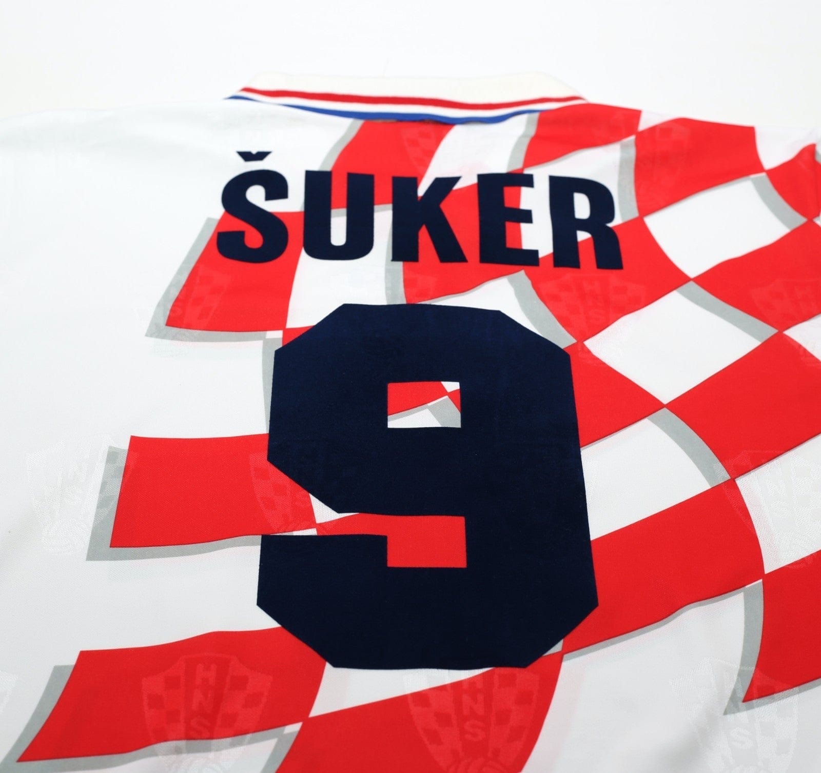1998/01 SUKER #9 Croatia Vintage Lotto Home Football Shirt 40/42 (L) WC 98