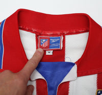 1998/99 ATLETICO MADRID Vintage Reebok Home Football Shirt (M)