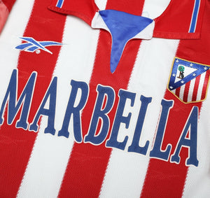 1998/99 ATLETICO MADRID Vintage Reebok Home Football Shirt (M)