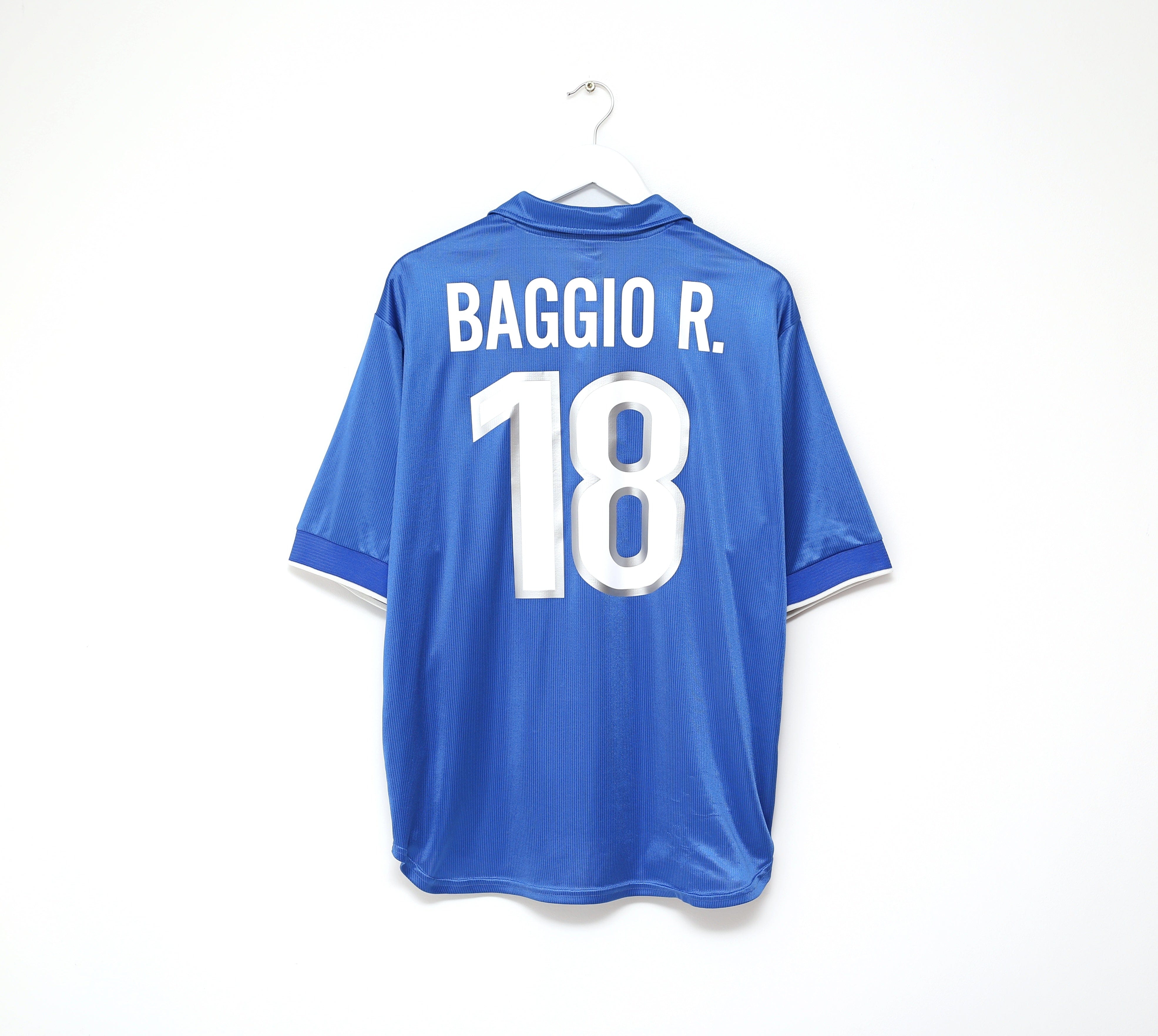1998-99 Italy Home Shirt #18 (Baggio) - 8/10 - (S)