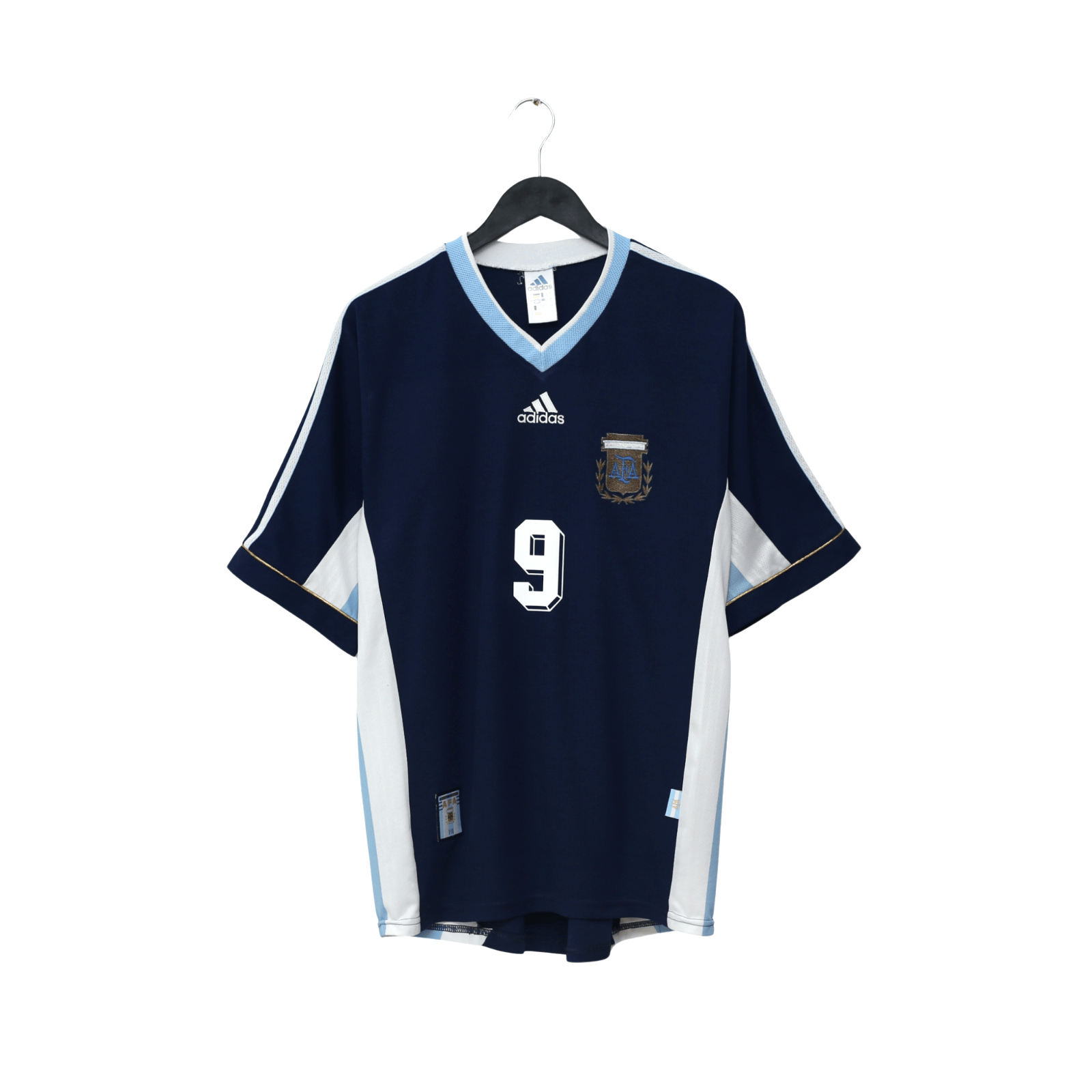 1998/99 Batistuta #9 Argentina Vintage adidas Away Football Shirt (L/XL) WC 1998