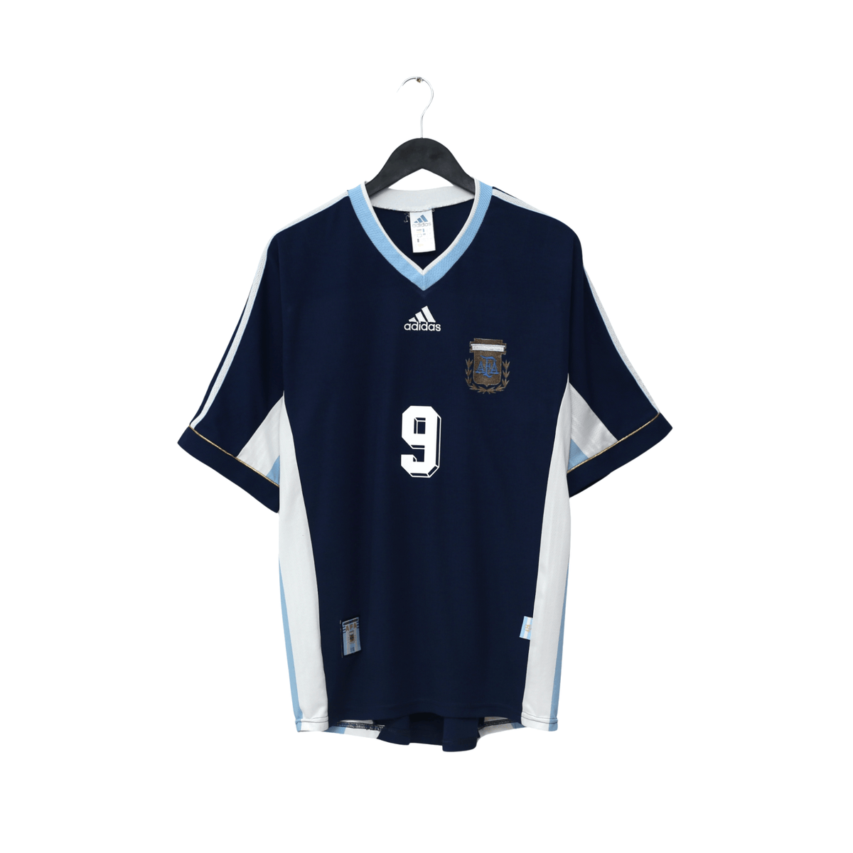 1998/99 Batistuta #9 Argentina Vintage adidas Away Football Shirt (L/XL) WC 1998
