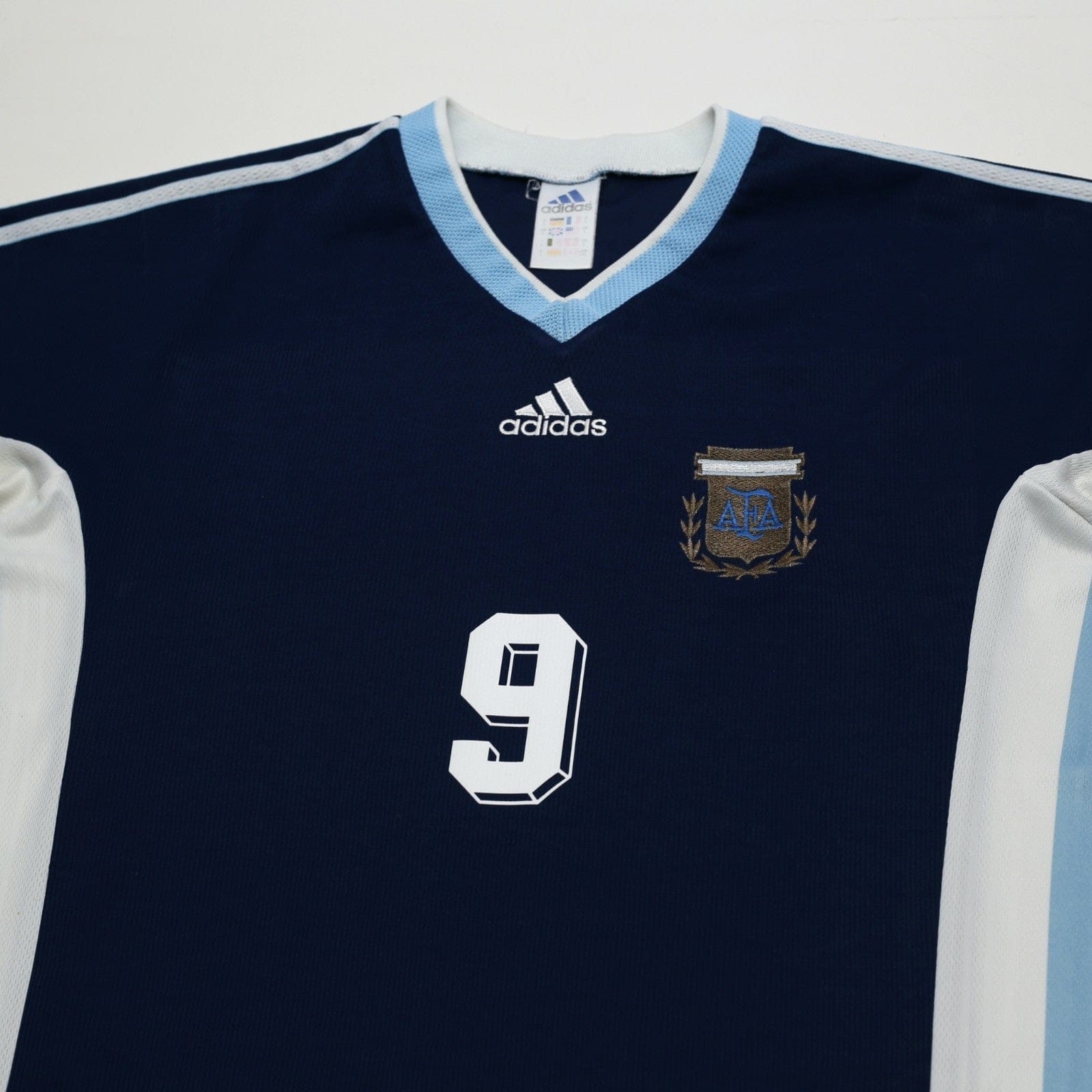 1998/99 Batistuta #9 Argentina Vintage adidas Away Football Shirt (L/XL) WC 1998