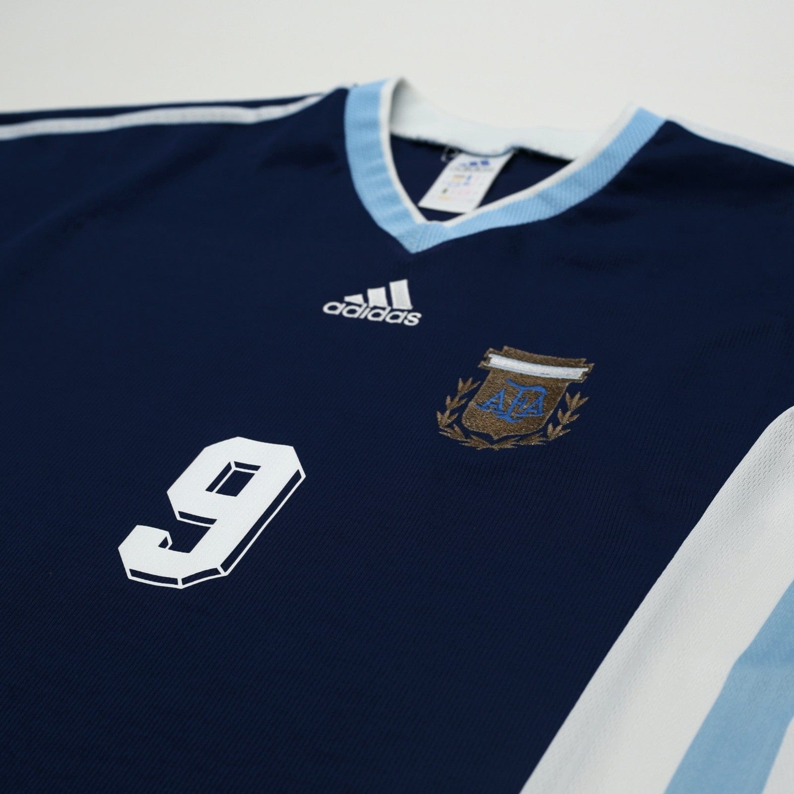 1998/99 Batistuta #9 Argentina Vintage adidas Away Football Shirt (L/XL) WC 1998