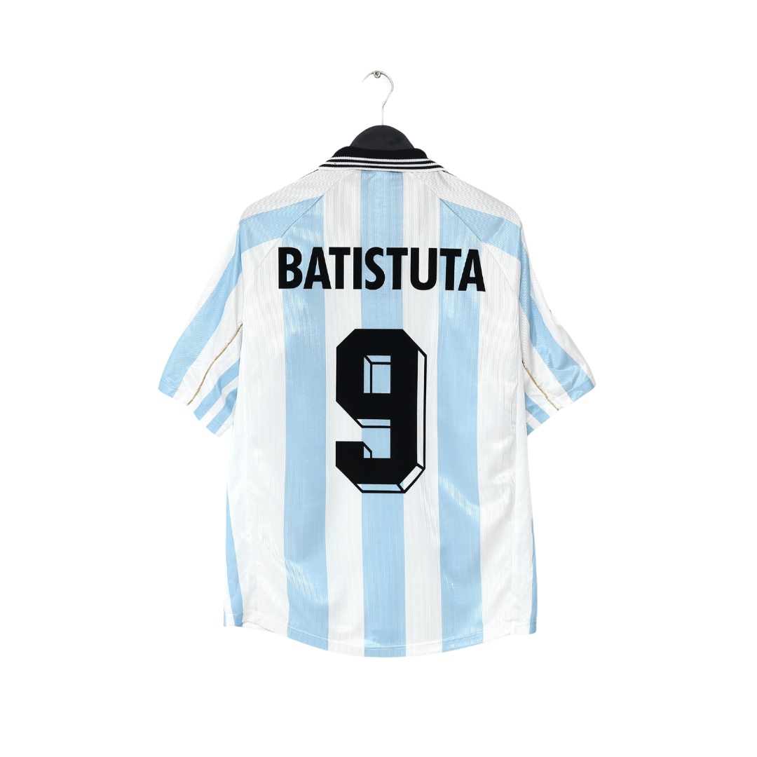 1998/99 BATISTUTA #9 Argentina Vintage adidas Home Football Shirt (L) WC 98