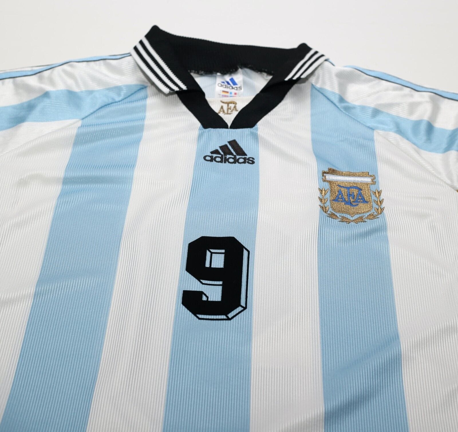 1998/99 BATISTUTA #9 Argentina Vintage adidas Home Football Shirt (L) WC 98