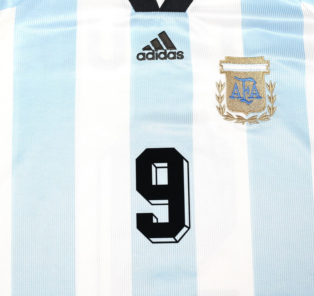1998/99 BATISTUTA #9 Argentina Vintage adidas Home Football Shirt (M) WC 1998