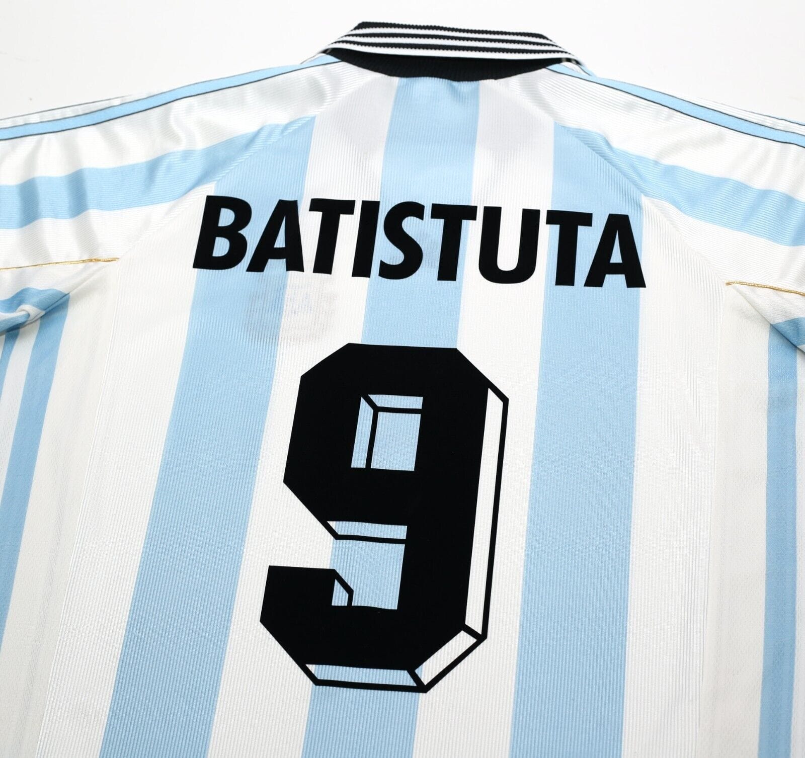 1998/99 BATISTUTA #9 Argentina Vintage adidas Home Football Shirt (M) WC 1998