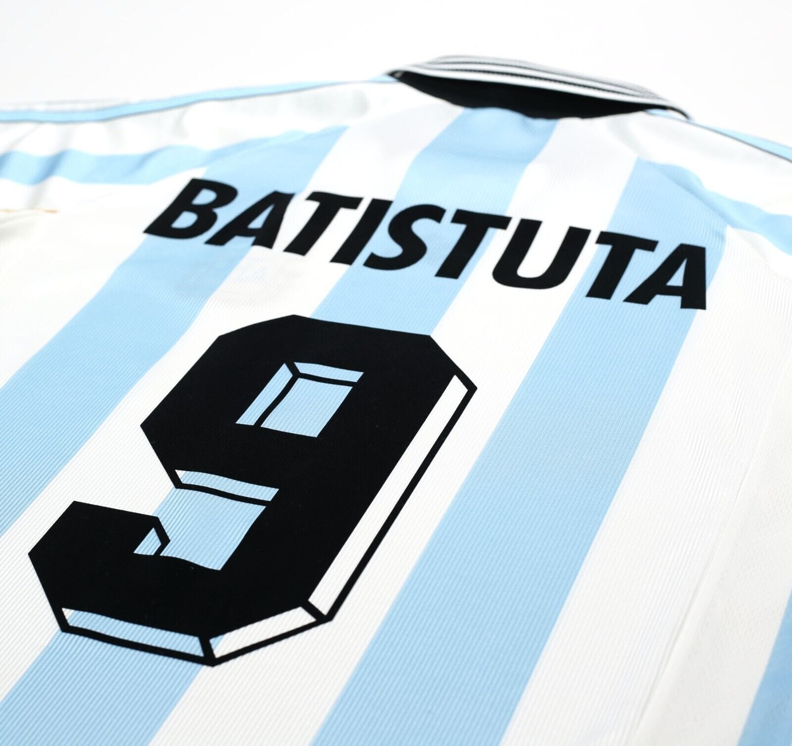 1998/99 BATISTUTA #9 Argentina Vintage adidas Home Football Shirt (M) WC 1998