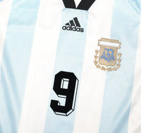 1998/99 BATISTUTA #9 Argentina Vintage adidas Home Football Shirt (M) WC 98