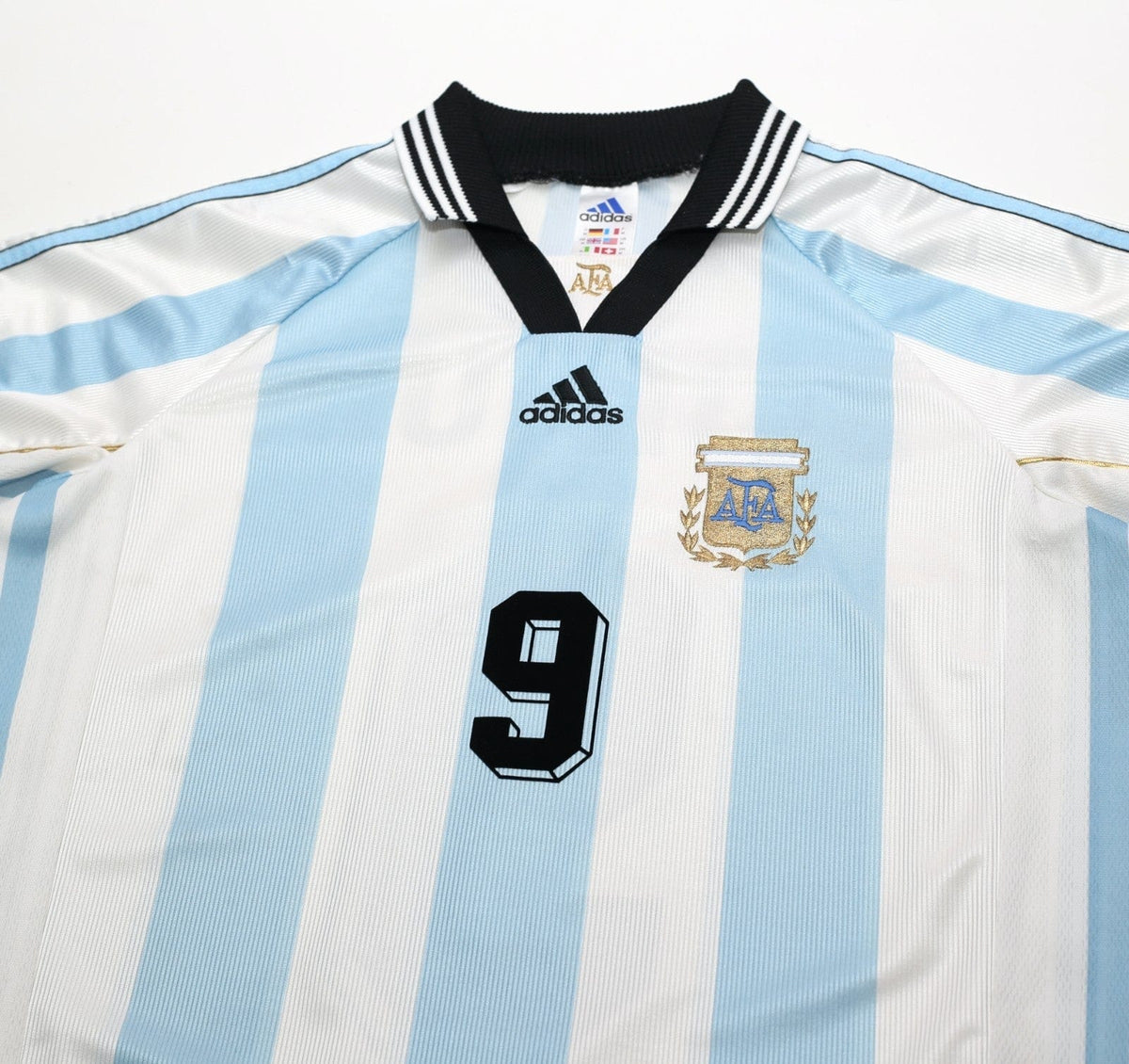 1998/99 BATISTUTA #9 Argentina Vintage adidas Home Football Shirt (M) WC 98