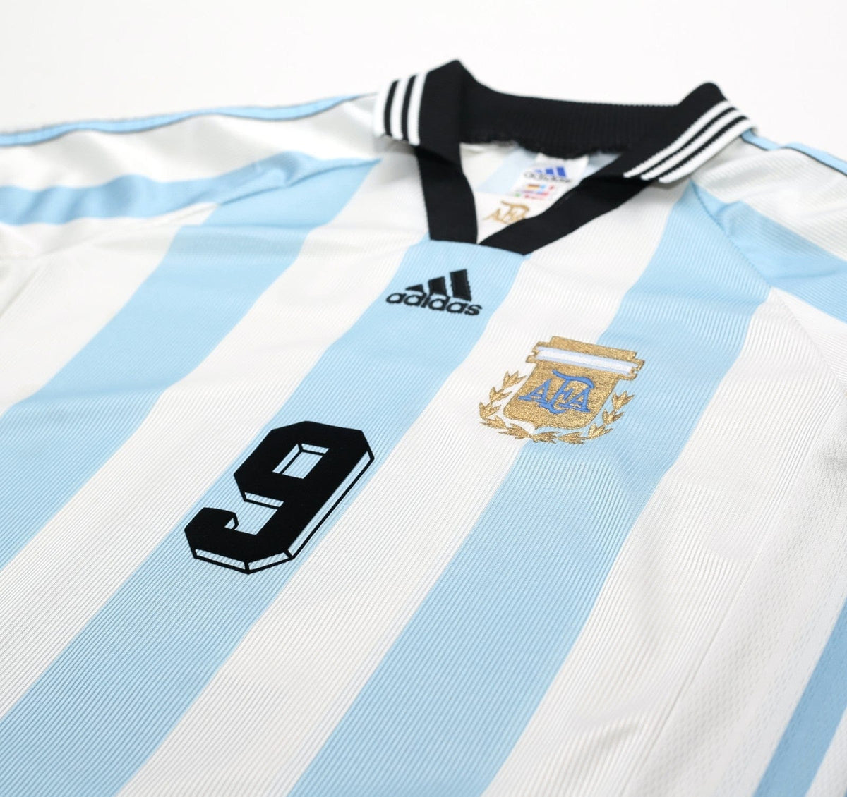 1998/99 BATISTUTA #9 Argentina Vintage adidas Home Football Shirt (M) WC 98