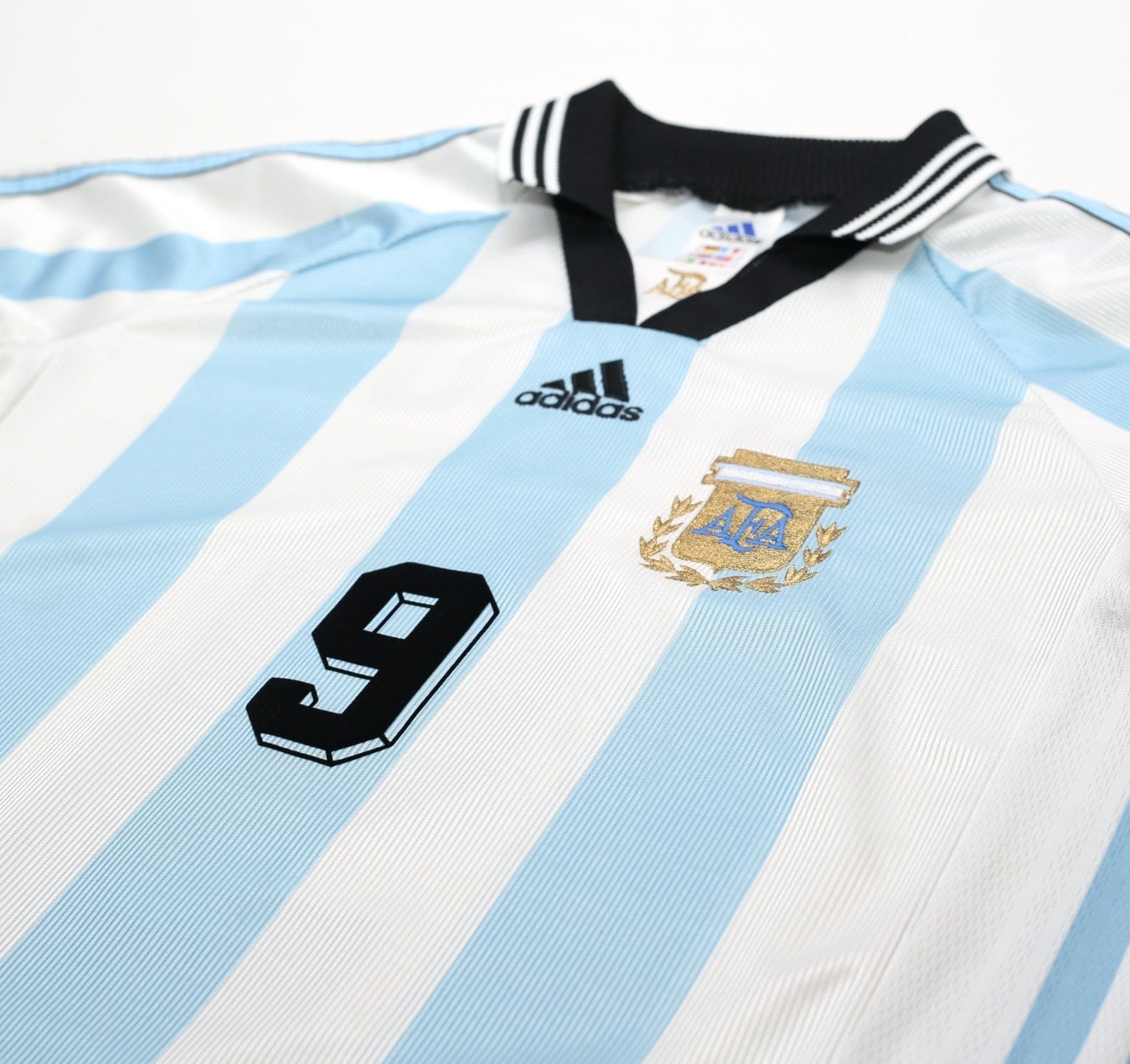 1998/99 BATISTUTA #9 Argentina Vintage adidas Home Football Shirt (M) WC 98