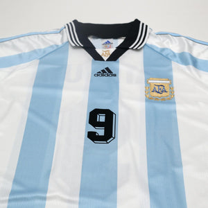 1998/99 Batistuta #9 Argentina Vintage adidas Home Football Shirt (XL) WC 98