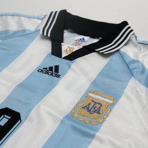 1998/99 Batistuta #9 Argentina Vintage adidas Home Football Shirt (XL) WC 98