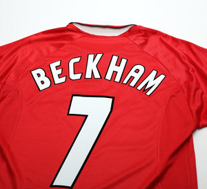 1998/99 BECKHAM #7 Manchester United Vintage Umbro UCL FINAL Football Shirt (M)