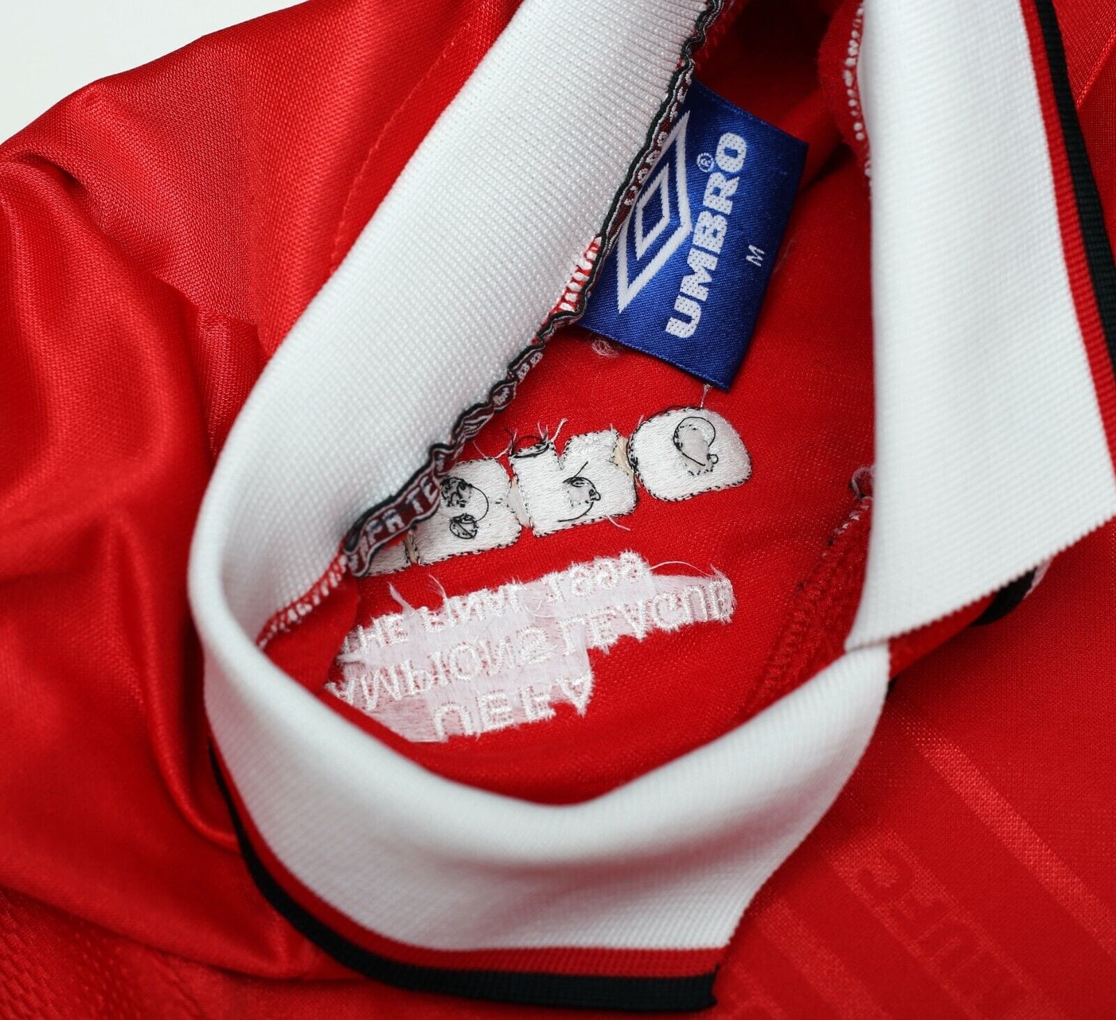 1998/99 BECKHAM #7 Manchester United Vintage Umbro UCL FINAL Football Shirt (M)