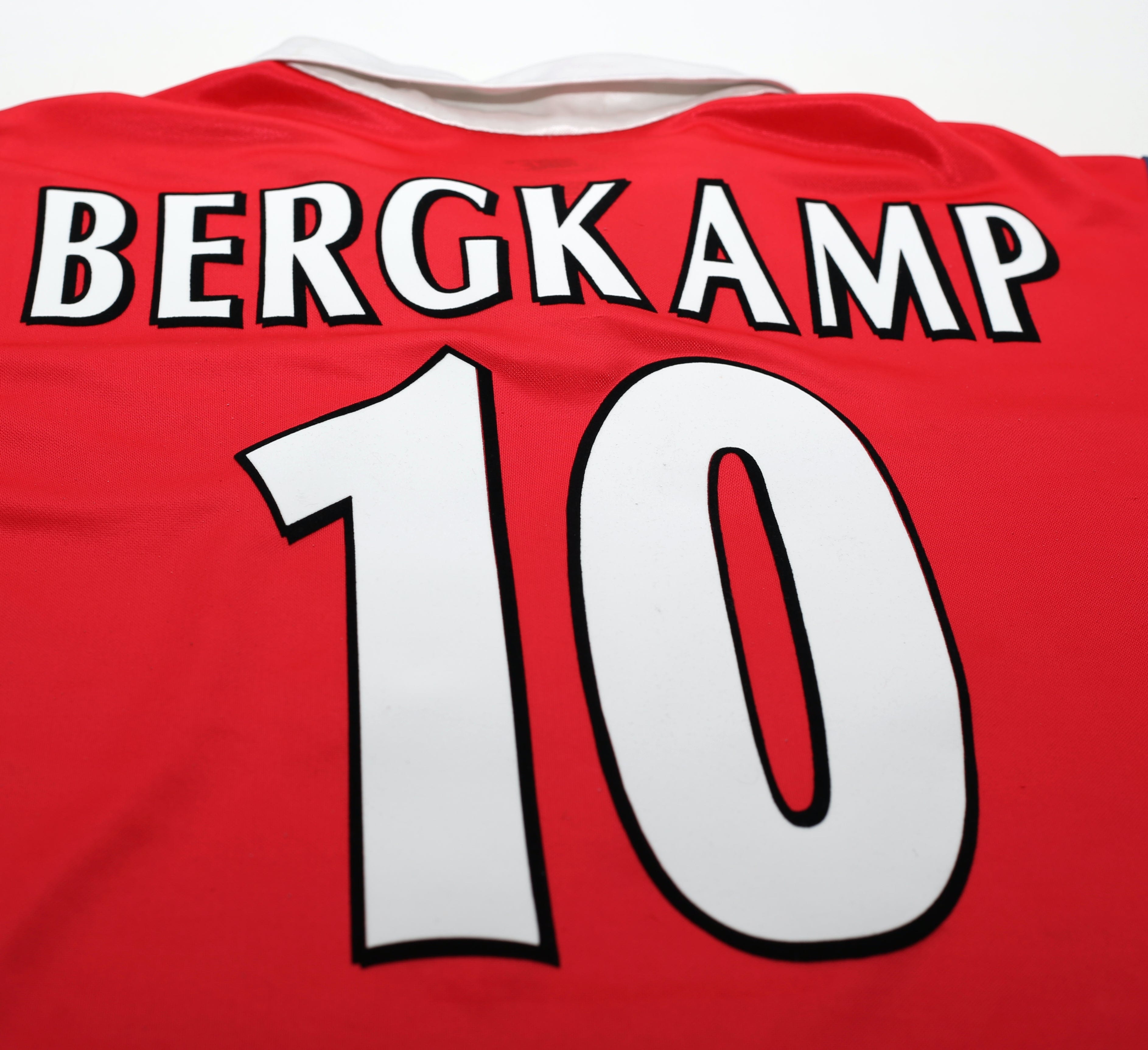 1998/99 BERGKAMP #10 Arsenal Nike European Home Football Shirt (M