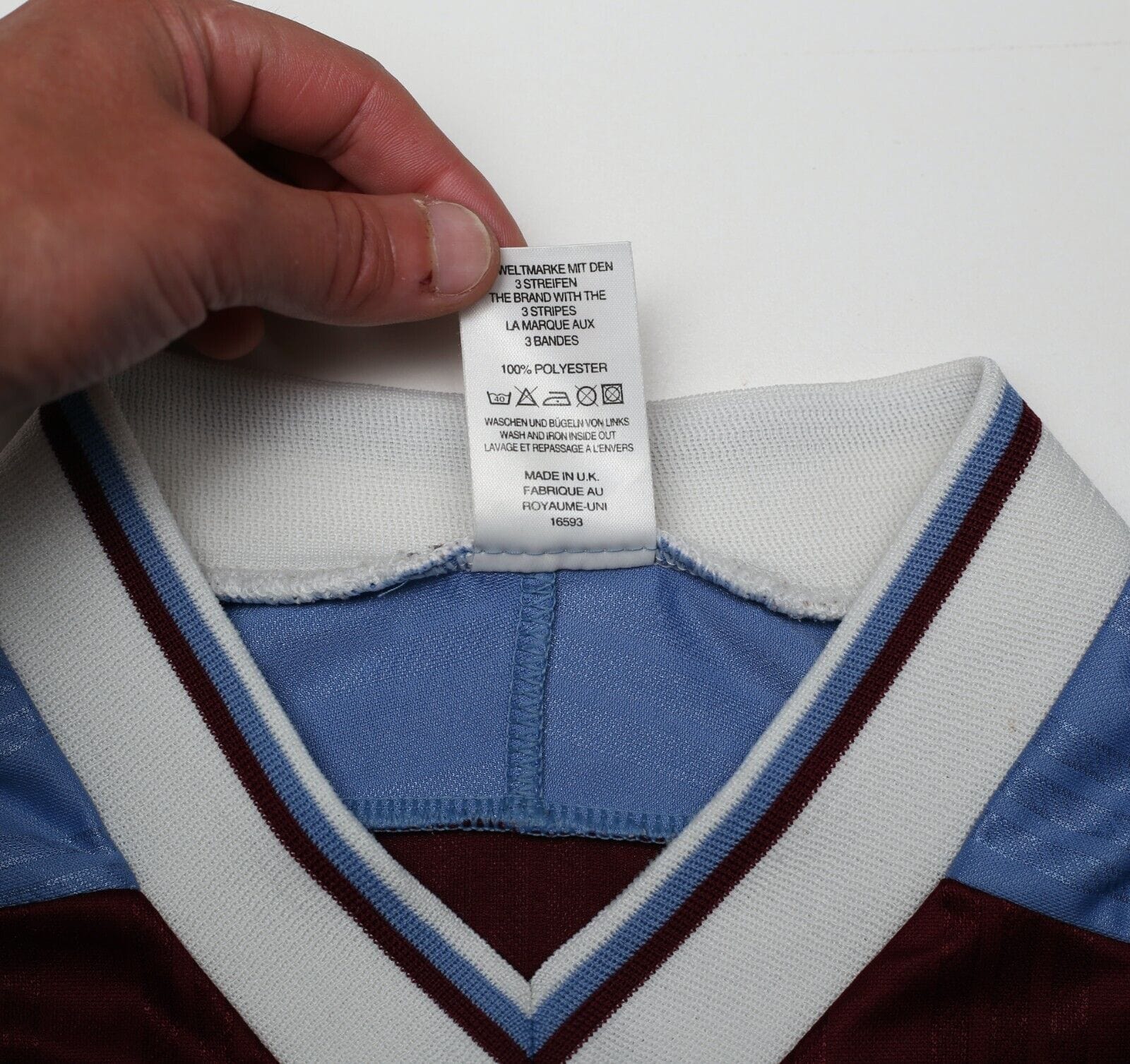1998/99 BURNLEY FC Vintage adidas Home Football Shirt Jersey (L)