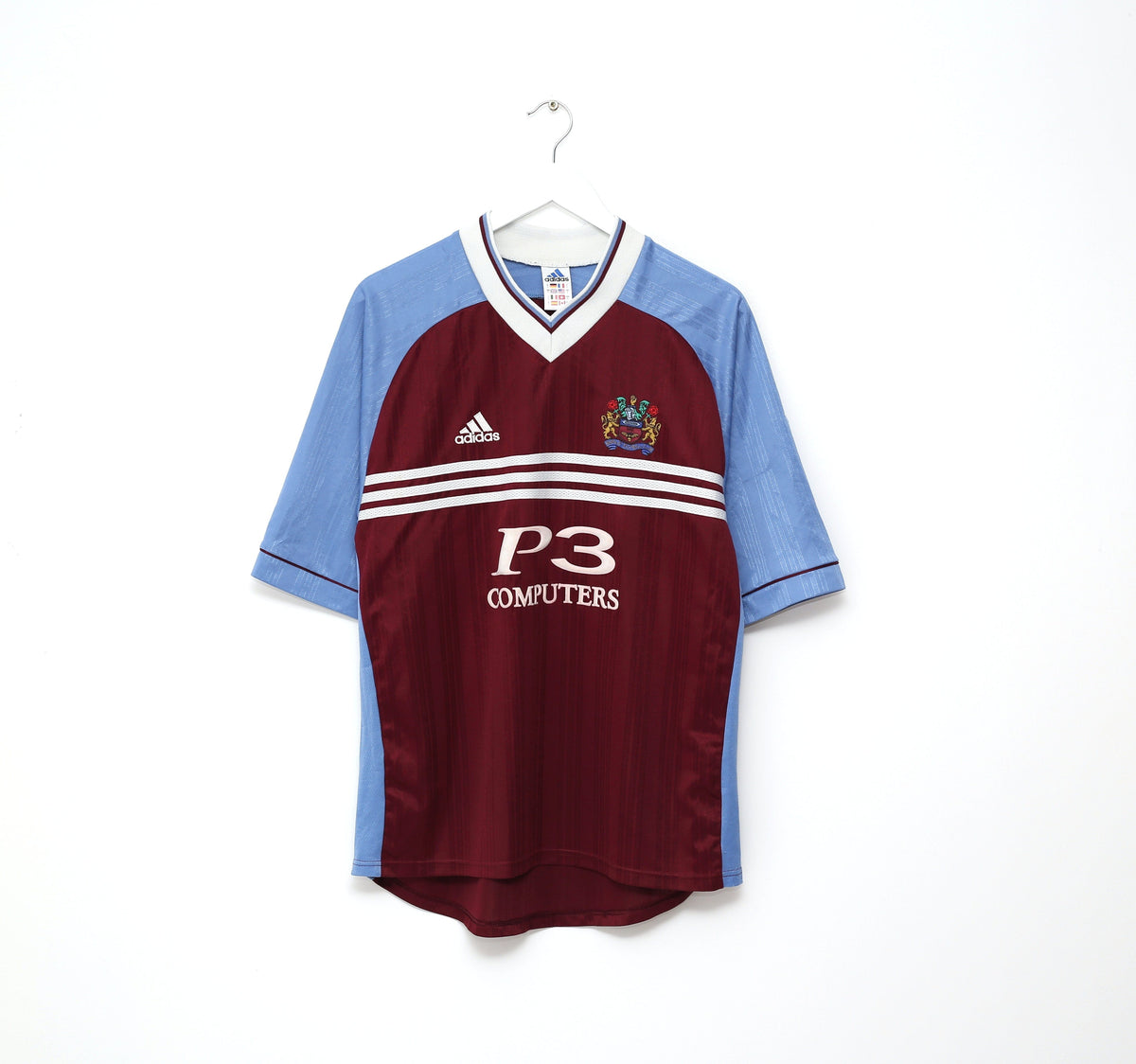 1998/99 BURNLEY FC Vintage adidas Home Football Shirt Jersey (L)