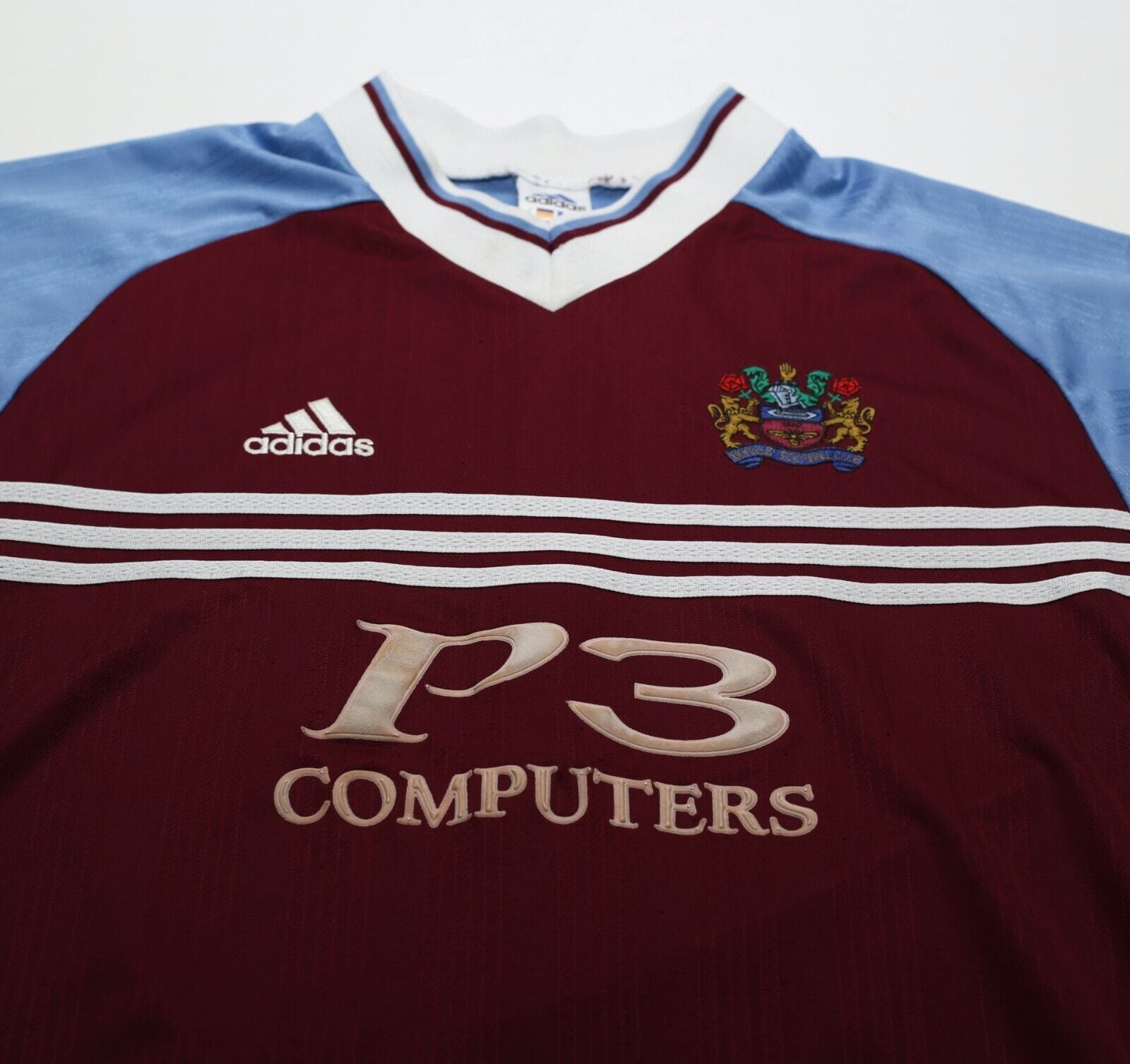 1998/99 BURNLEY FC Vintage adidas Home Football Shirt (L)