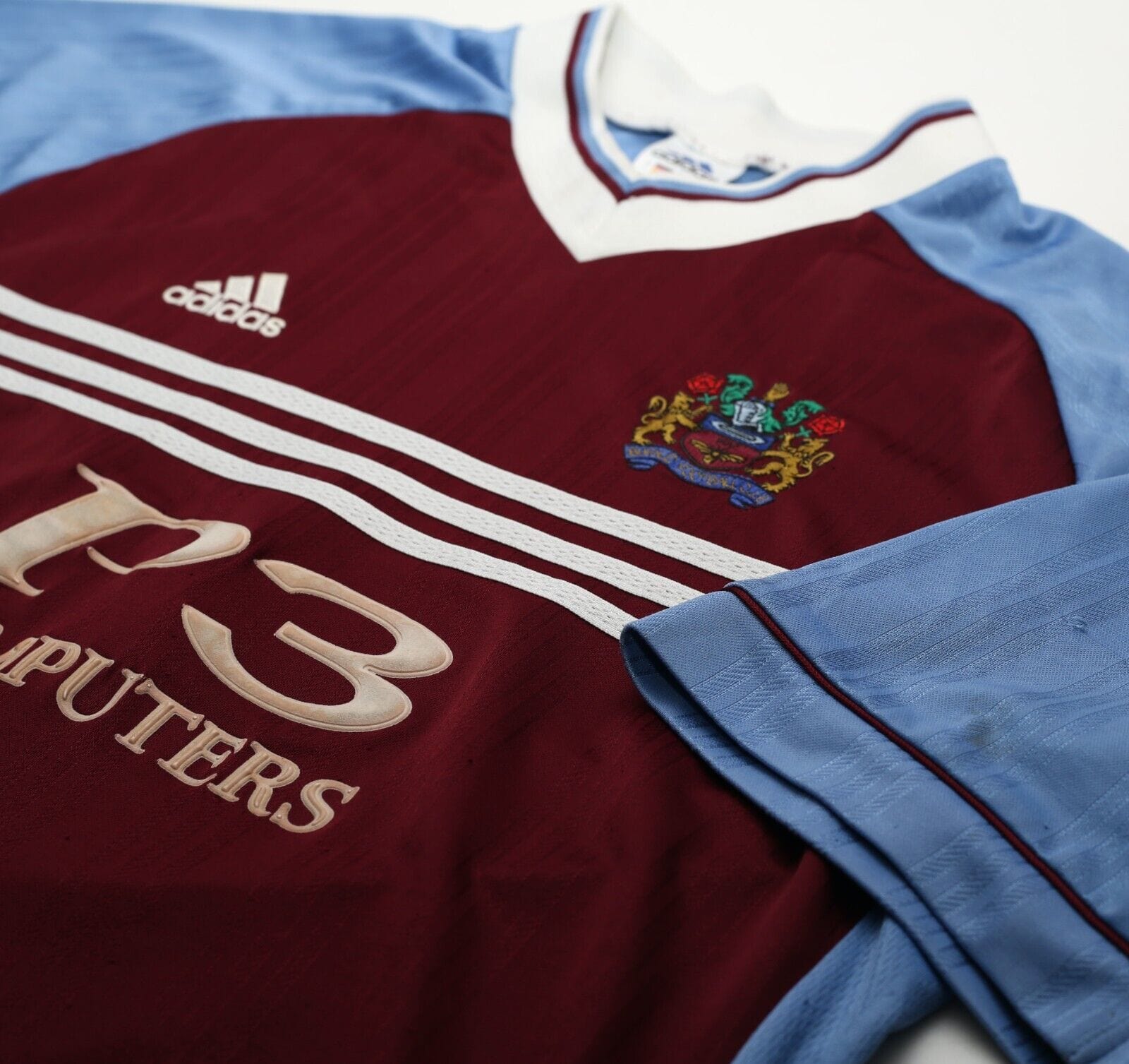 1998/99 BURNLEY FC Vintage adidas Home Football Shirt (L)