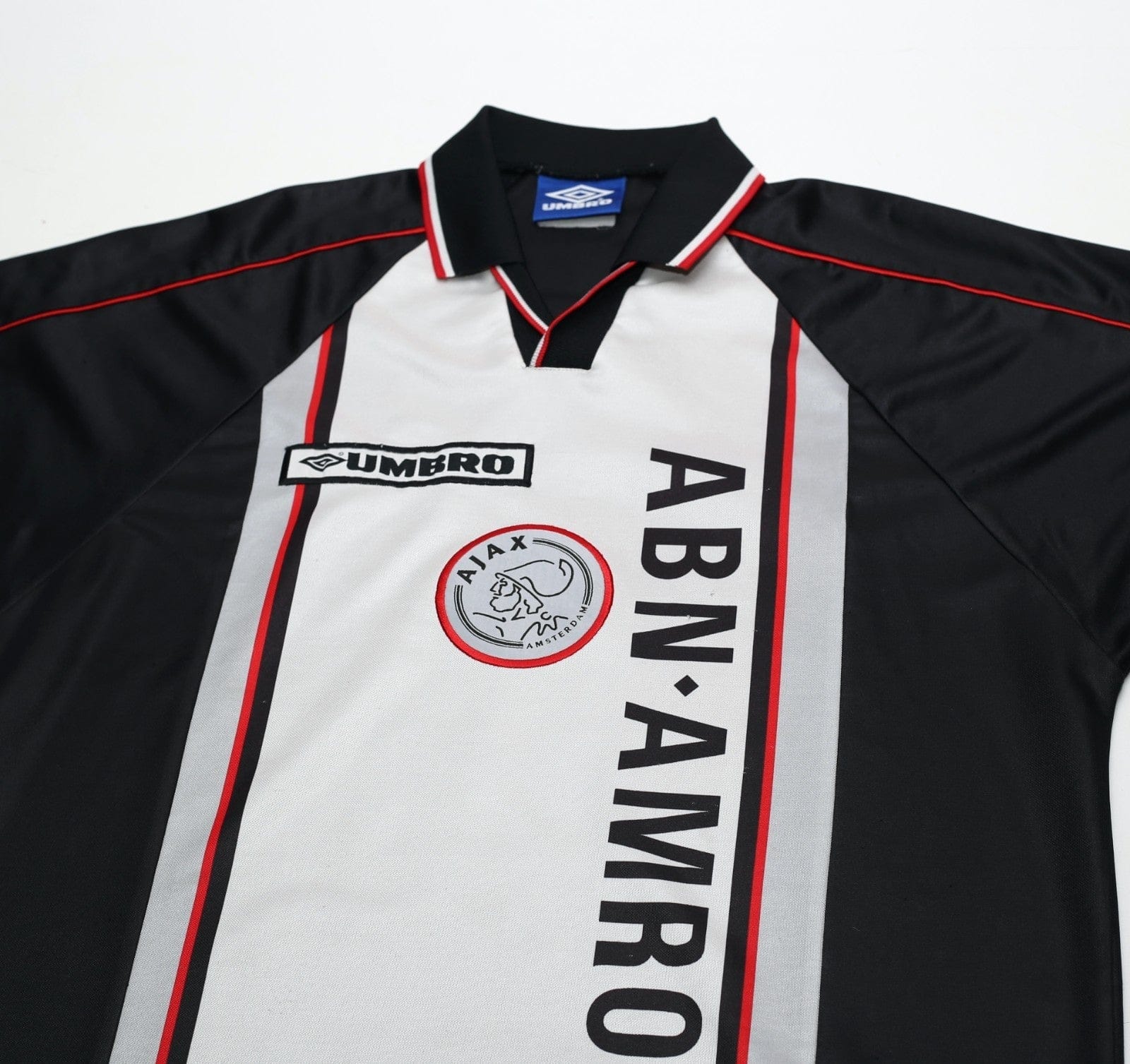 1998/99 DE BOER #4 Ajax Vintage Umbro Away Football Shirt (L)