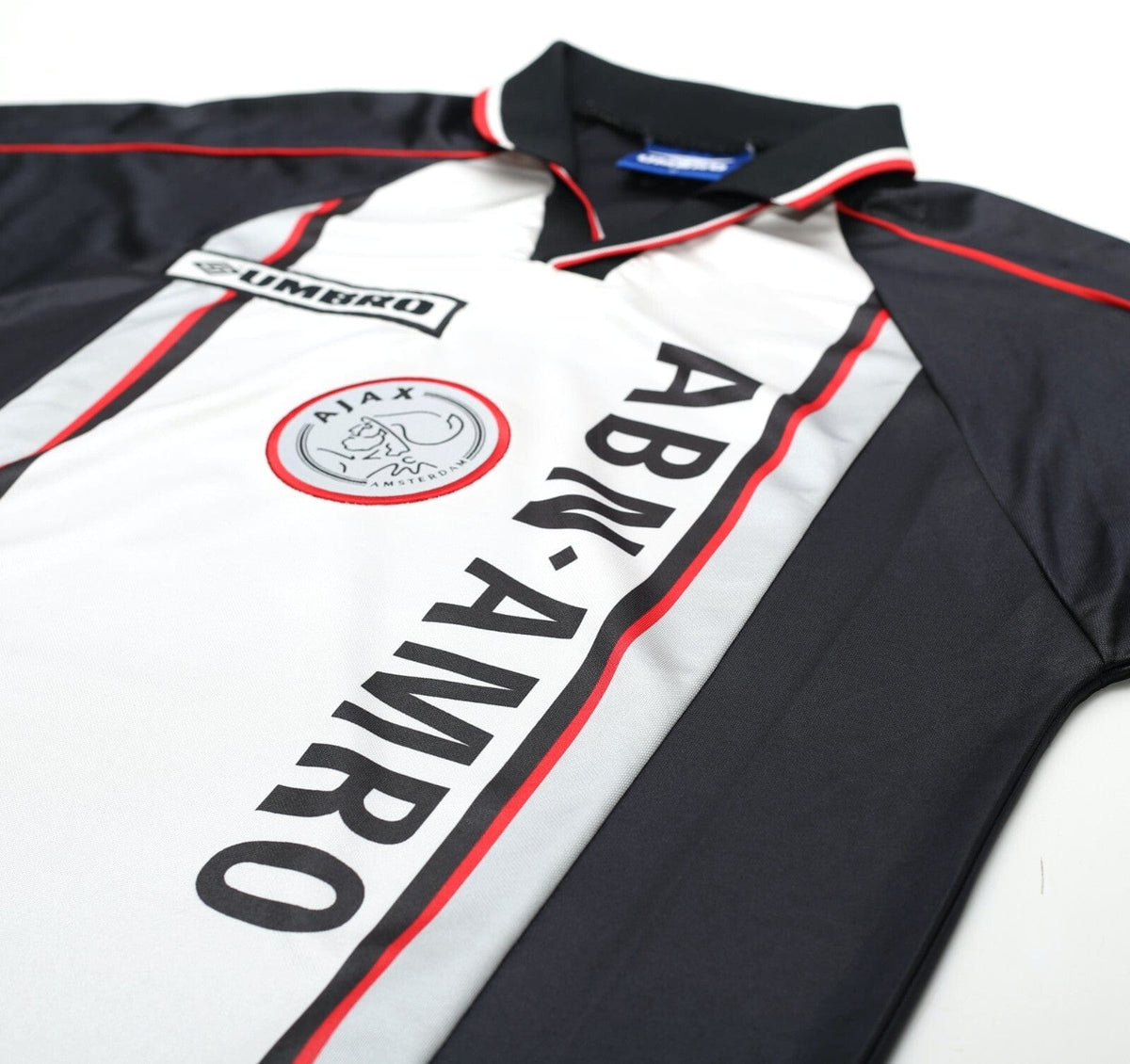 1998/99 DE BOER #4 Ajax Vintage Umbro Away Football Shirt (M)